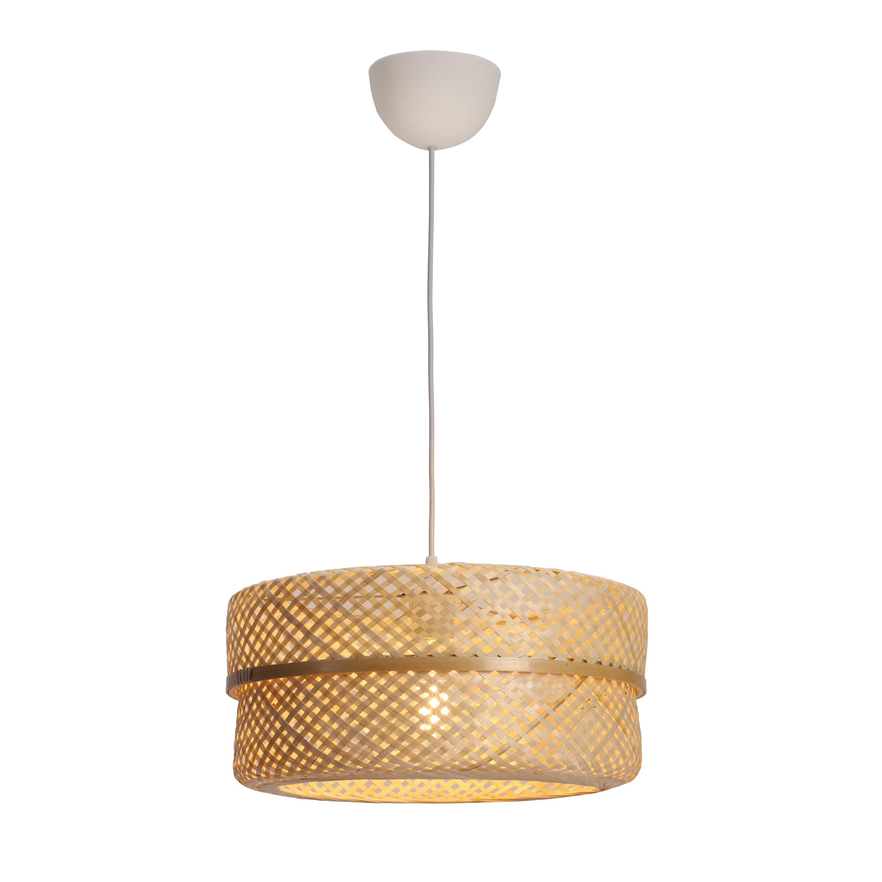 Lampa wisząca Palanga biała bambus E27 Inspire - 22