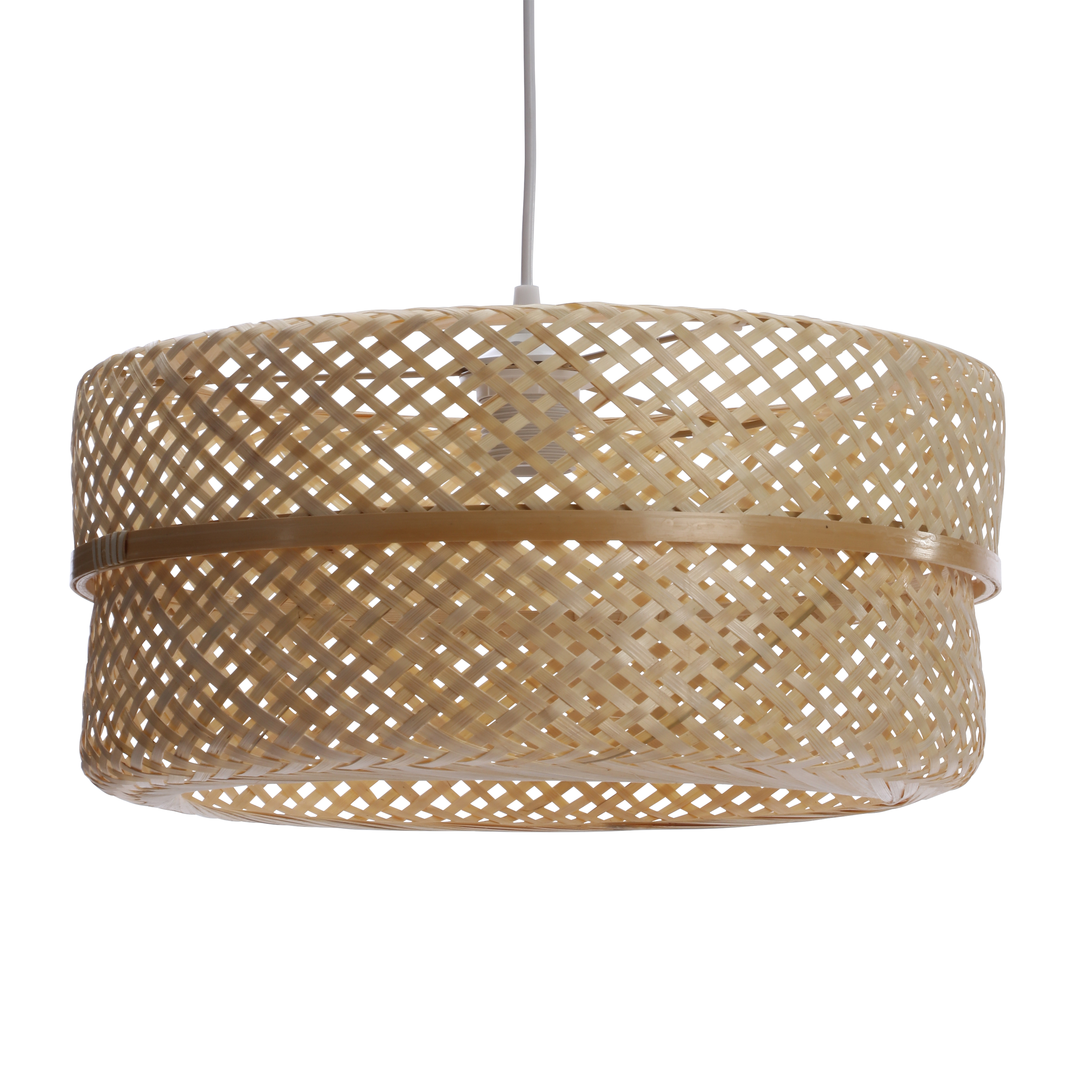 Lampa wisząca Palanga biała bambus E27 Inspire - 25