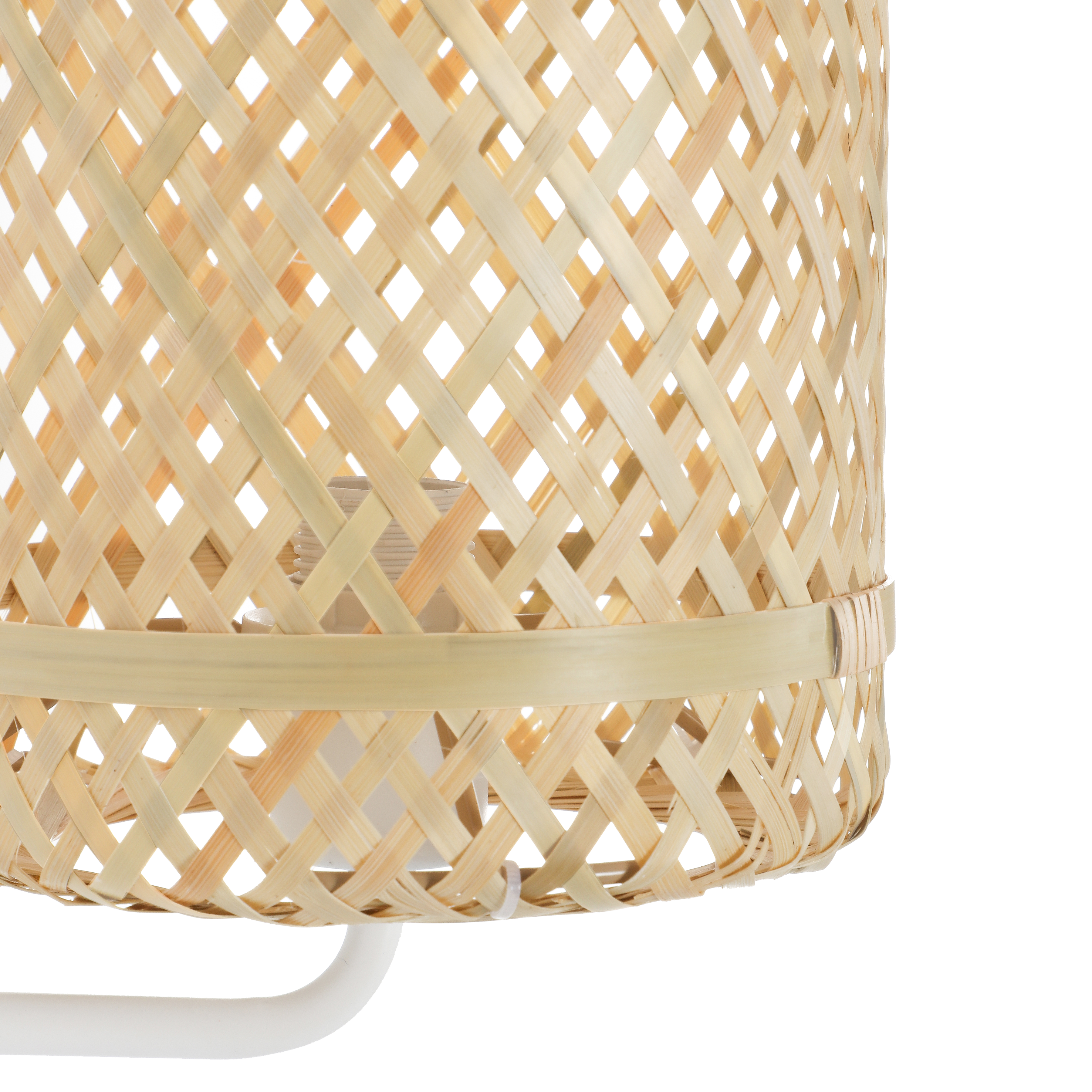 Applique murale E14, fer / bambou, beige, Palanga, INSPIRE - 7