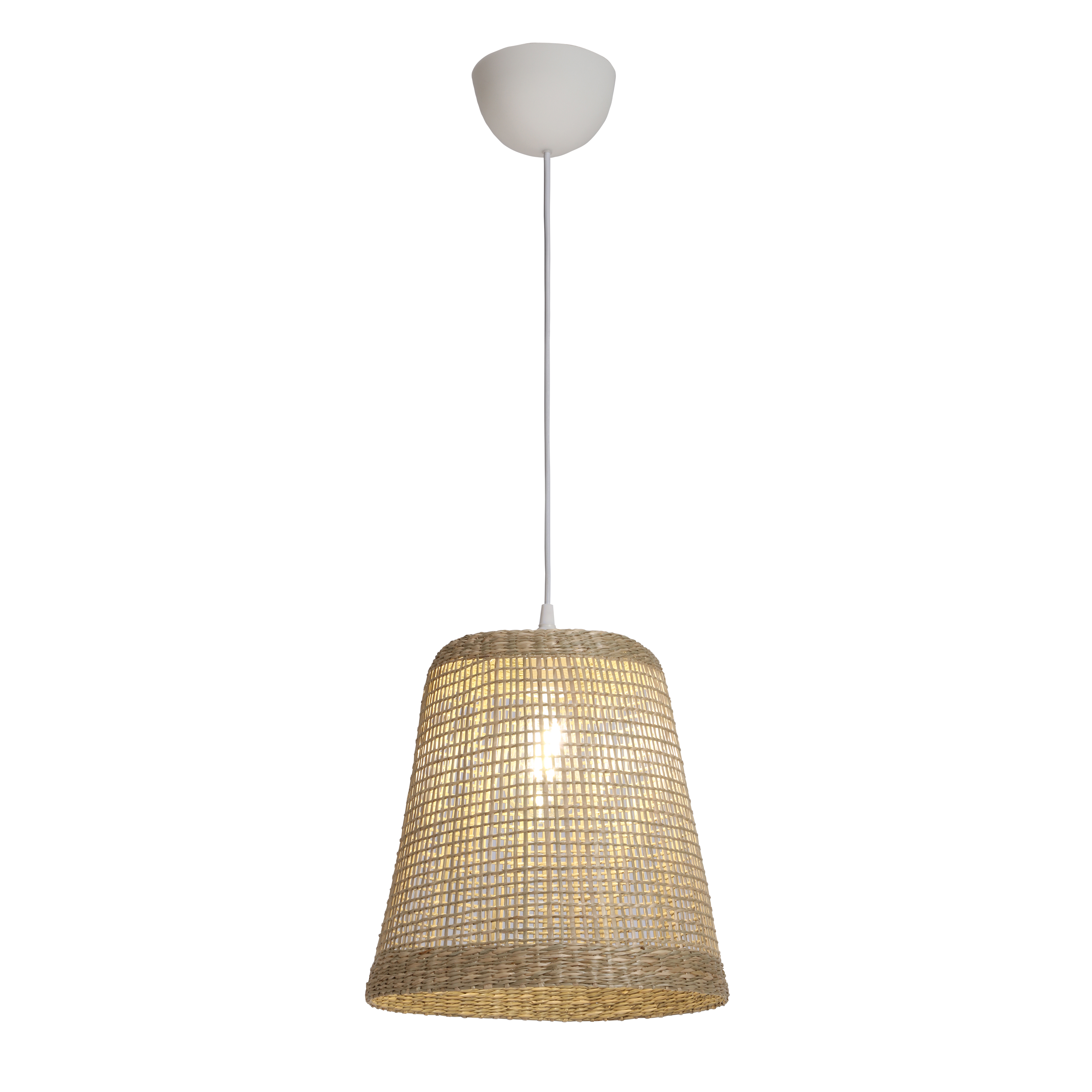 Lampa wisząca Biloa biała trawa morska E27 Inspire - 24