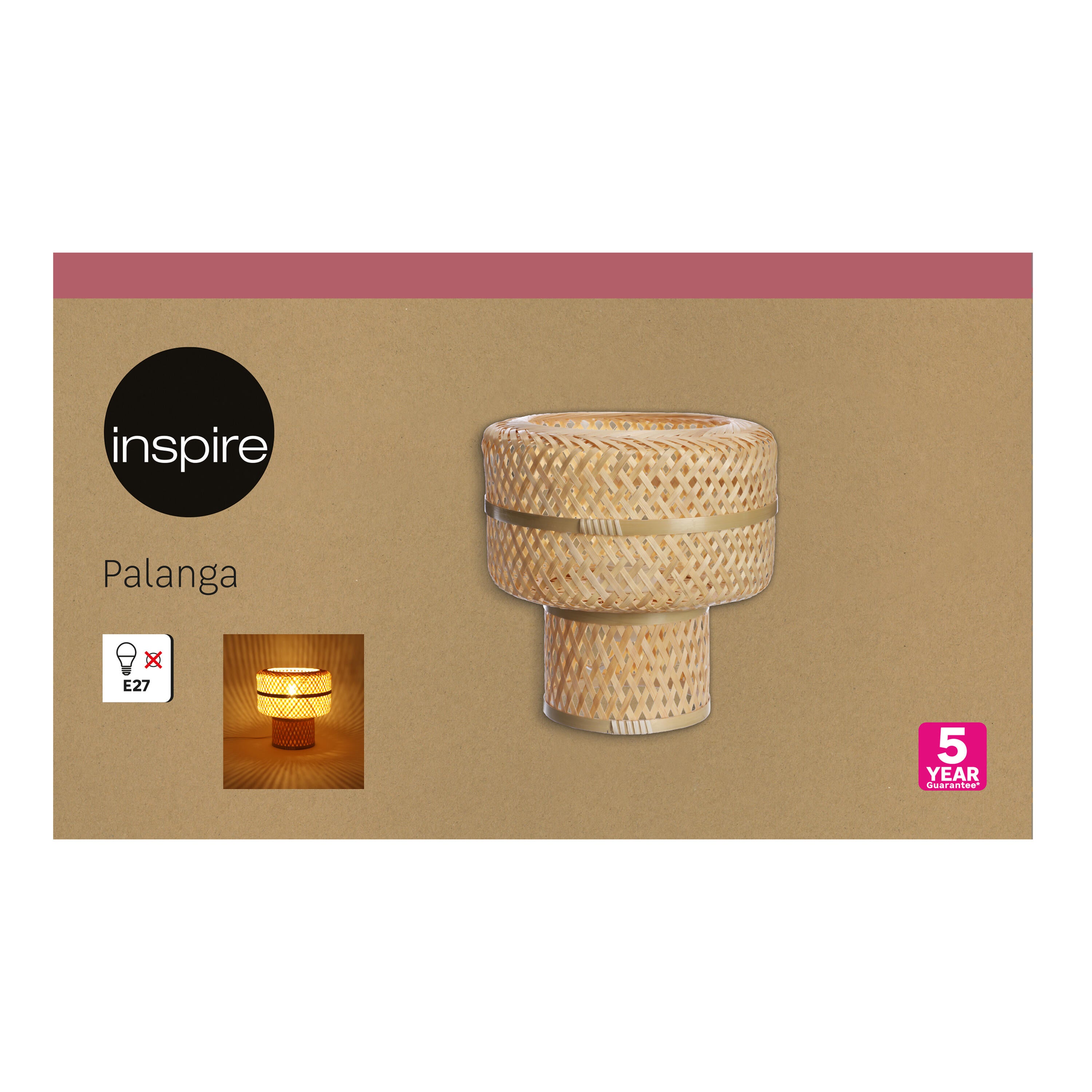 Candeeiro de mesa PANGA INSPIRE 21cm 1 luz bamboo - 10
