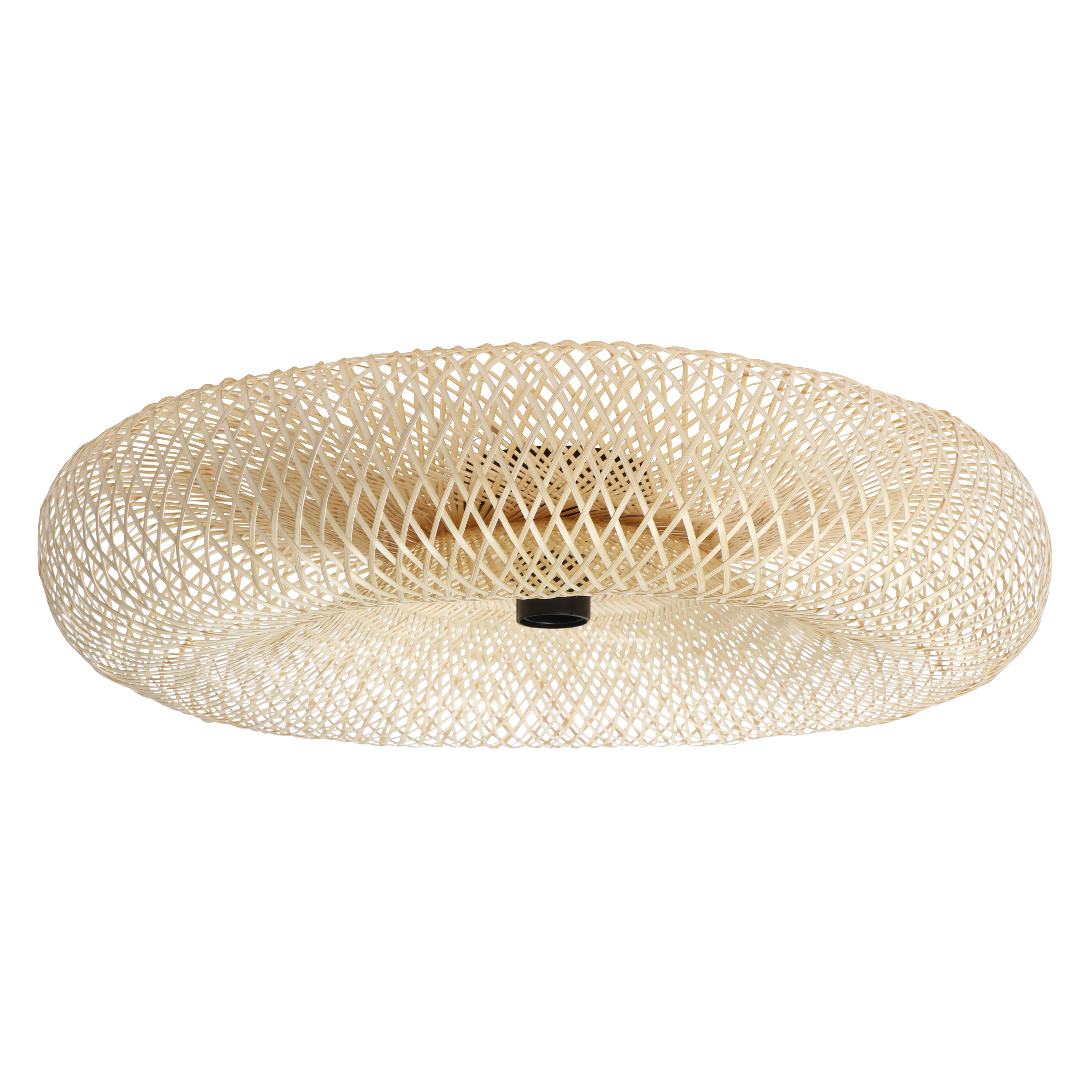 Lampa sufitowa plafon sibu e27czarna bambus 60 cm inspire 85686423