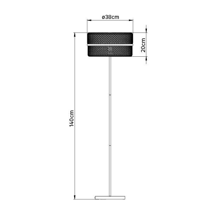 Lampadaire Palanga, acier, blanc, H.140 cm INSPIRE, E27 - 10