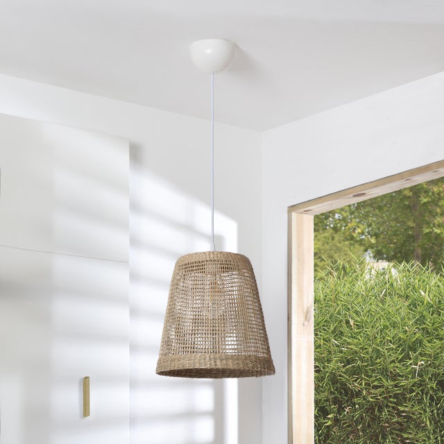 Lámpara de techo colgante beige 1 luz E27 Biloa INSPIRE 30 cm