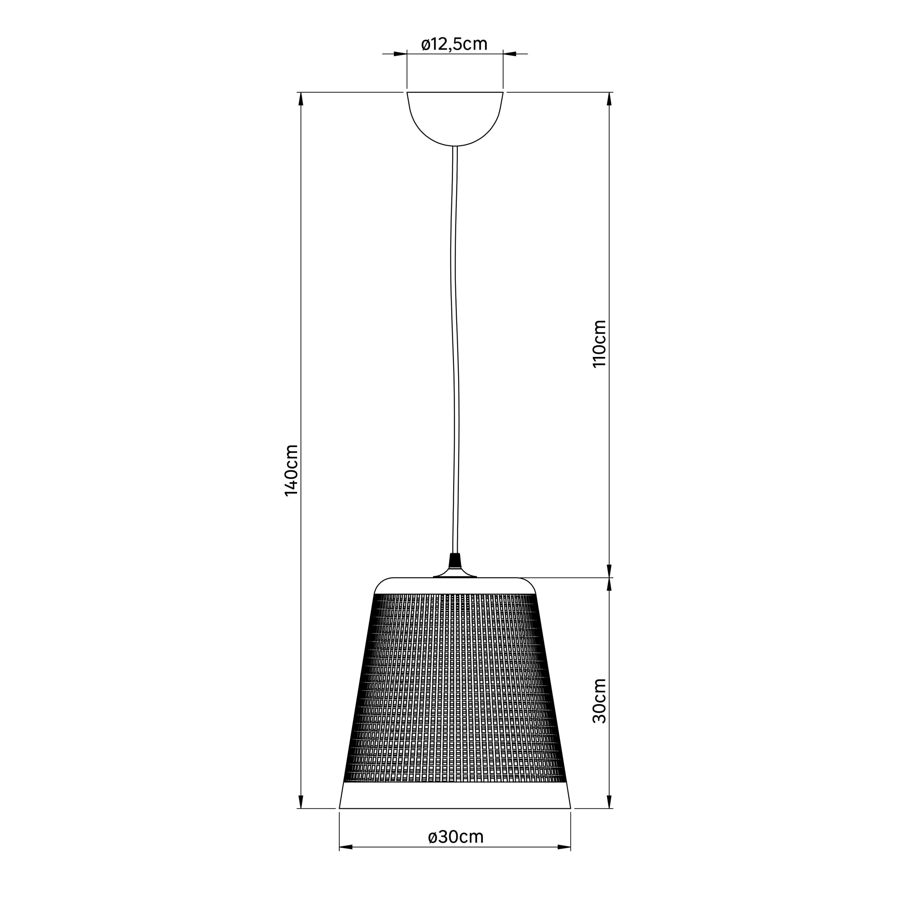 Suspension Biloa pvc, beige, Diam.30 cm INSPIRE, E27 - 11