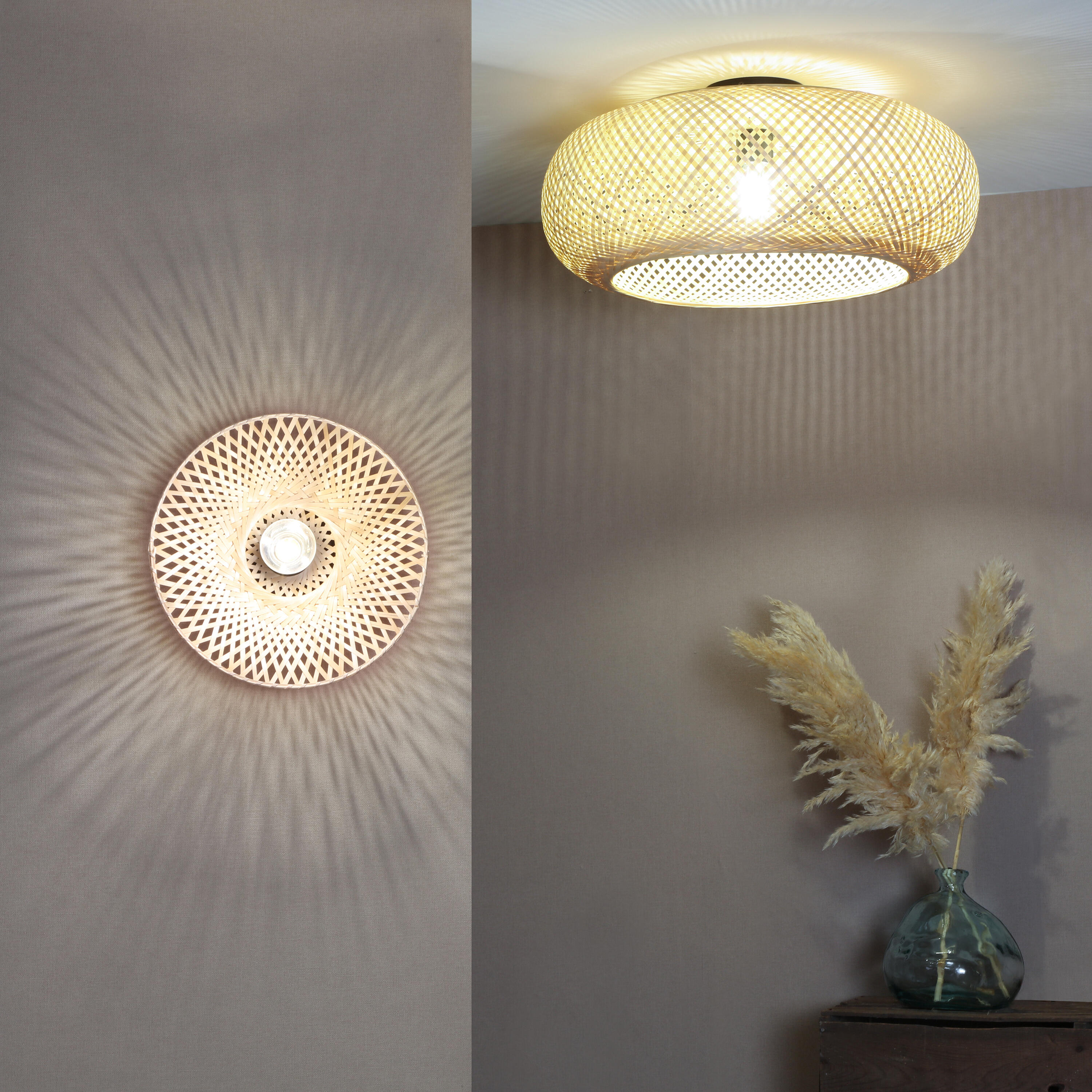 Lampa sufitowa Manisa bambus E27 Inspire - 11