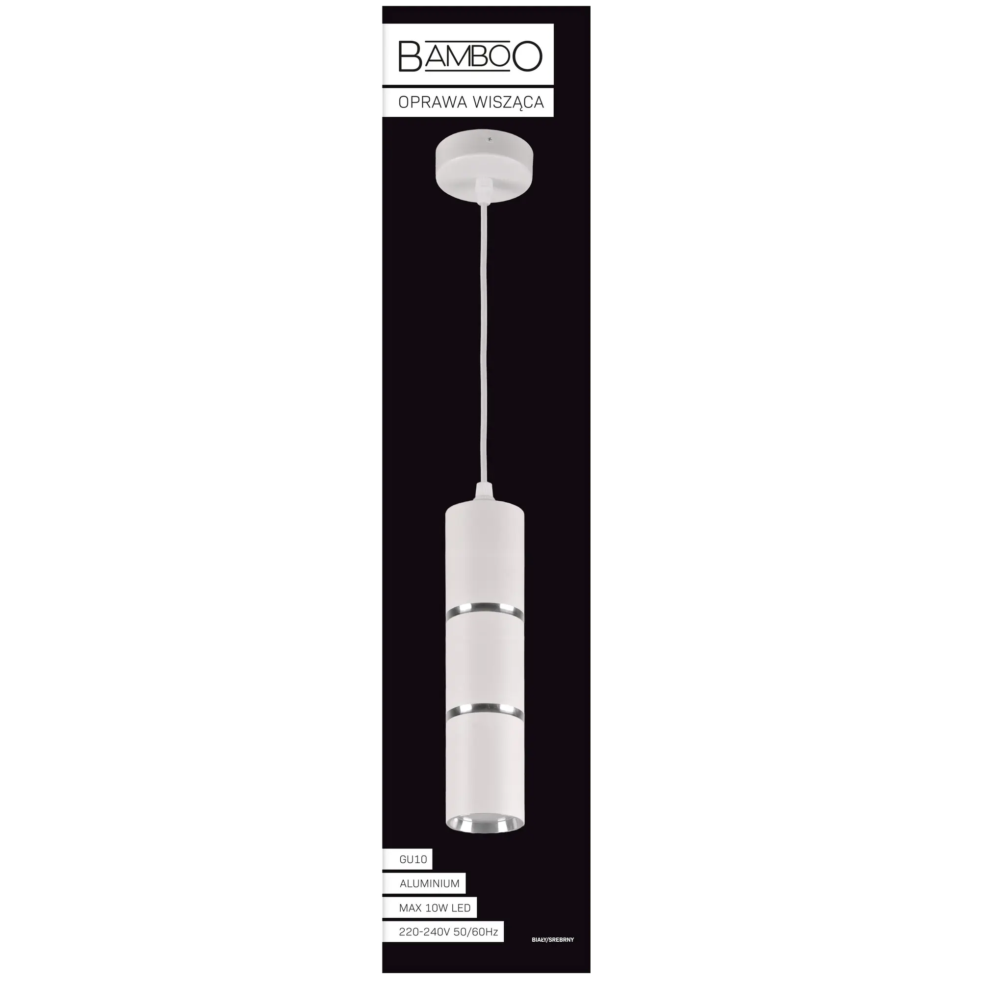 Lampa wisząca Bamboo biało-srebrna GU10 Goldlux - 8