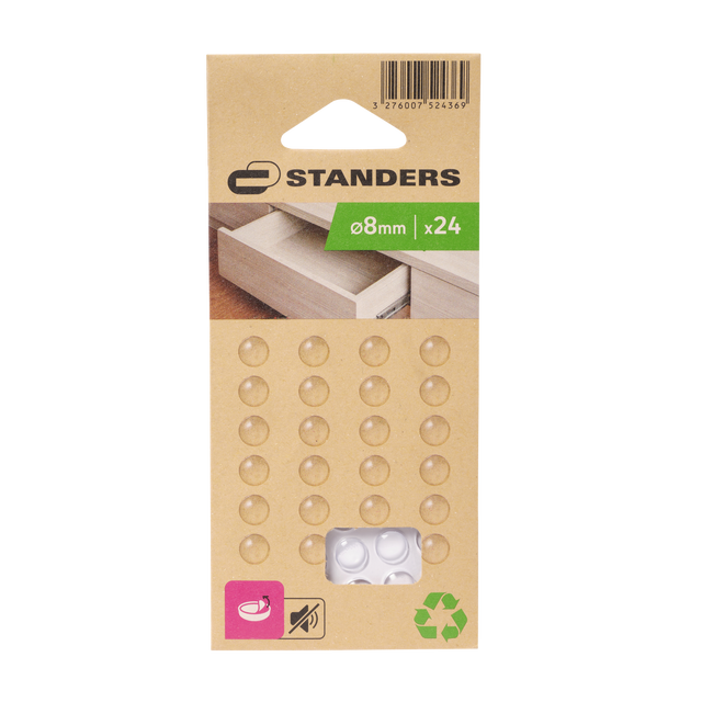24 Gotas adesivas 8 mm Standers