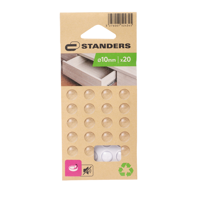 20 Gotas adesivas 10 mm transparente Standers