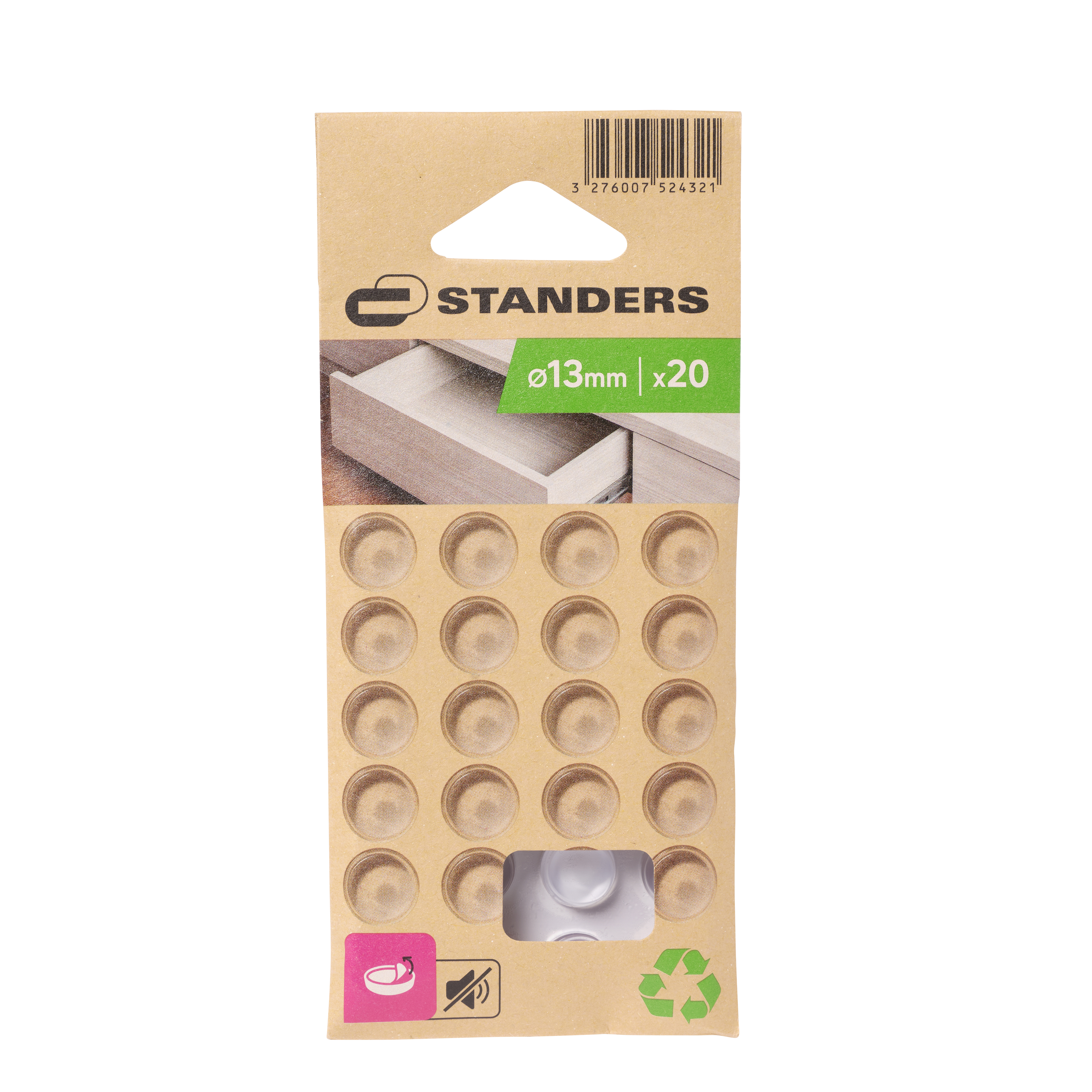 21 Gotas adesivas 13 mm transparente Standers - 7