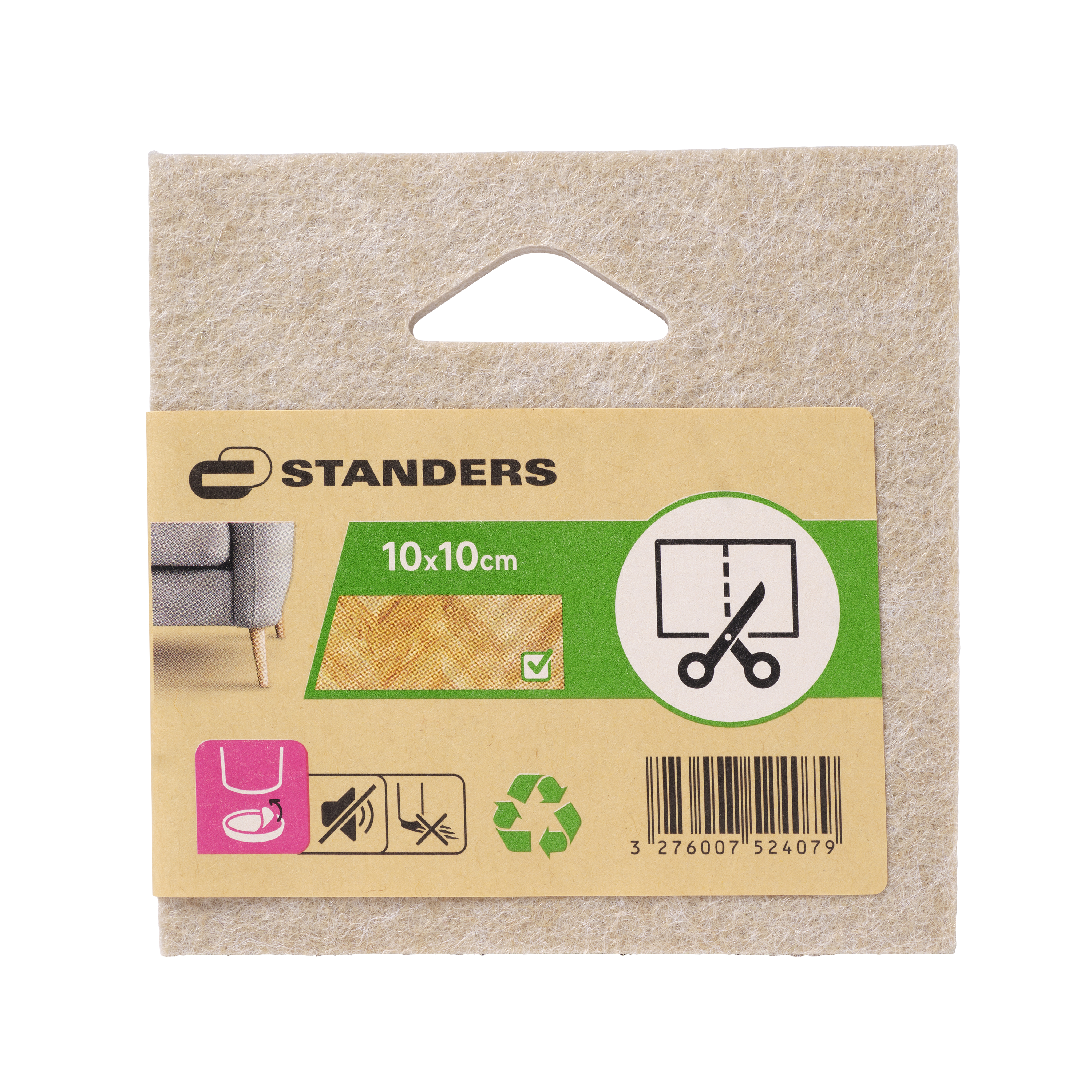 Podkładka filcowa samoprzylepna do cięcia 100 x 100 mm 1 szt. Standers - 11