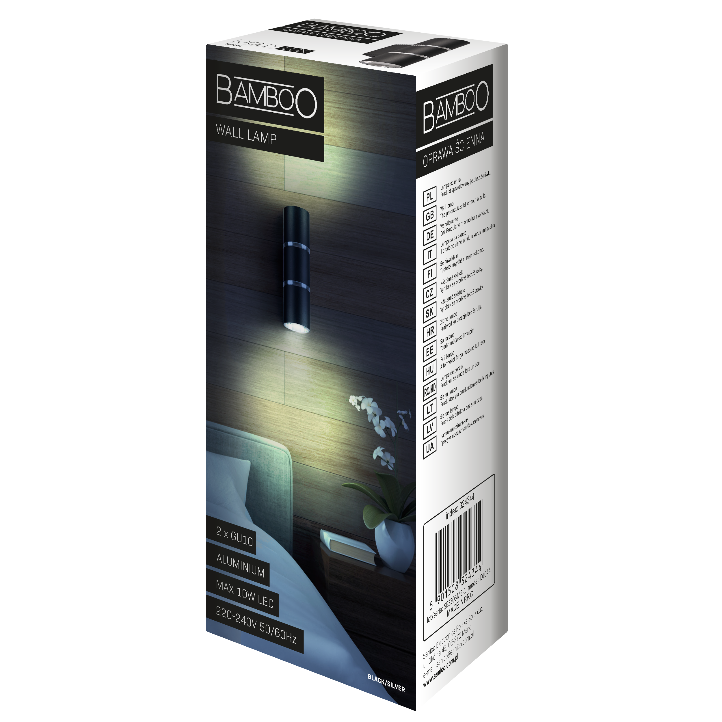 Kinkiet Bamboo czarny 2 x GU10 Goldlux - 8