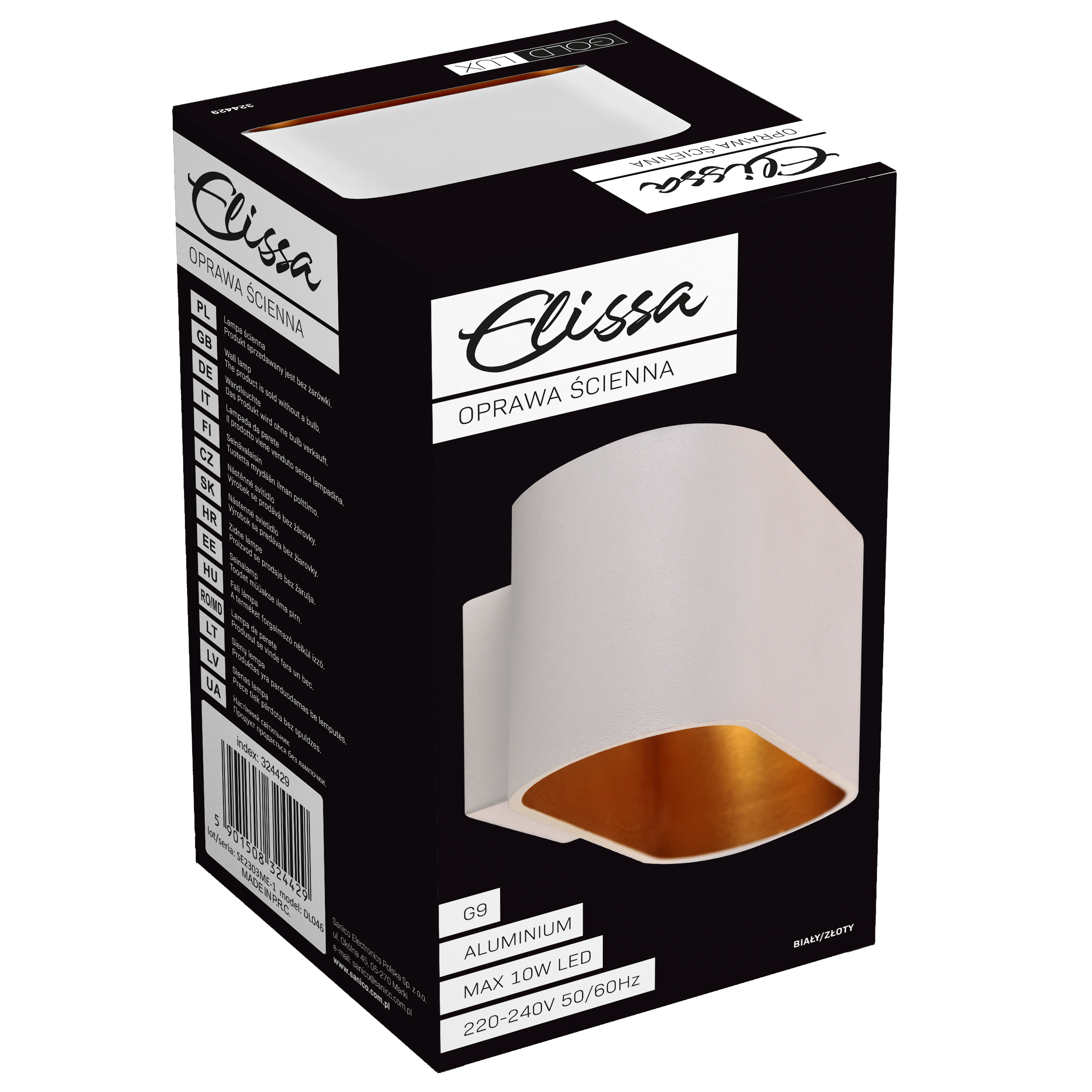 Kinkiet Elissa biało-złoty G9 Goldlux - 7