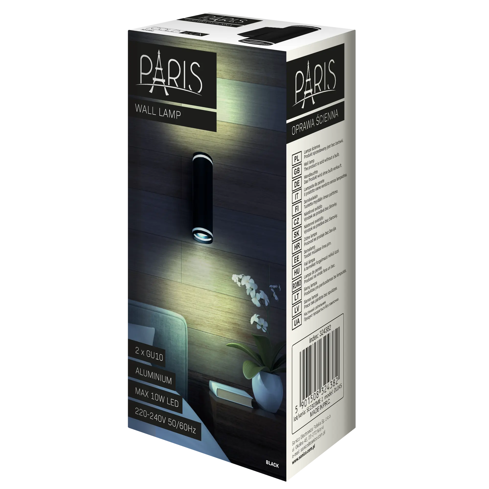 Kinkiet Paris czarny 2 x GU10 Goldlux - 7