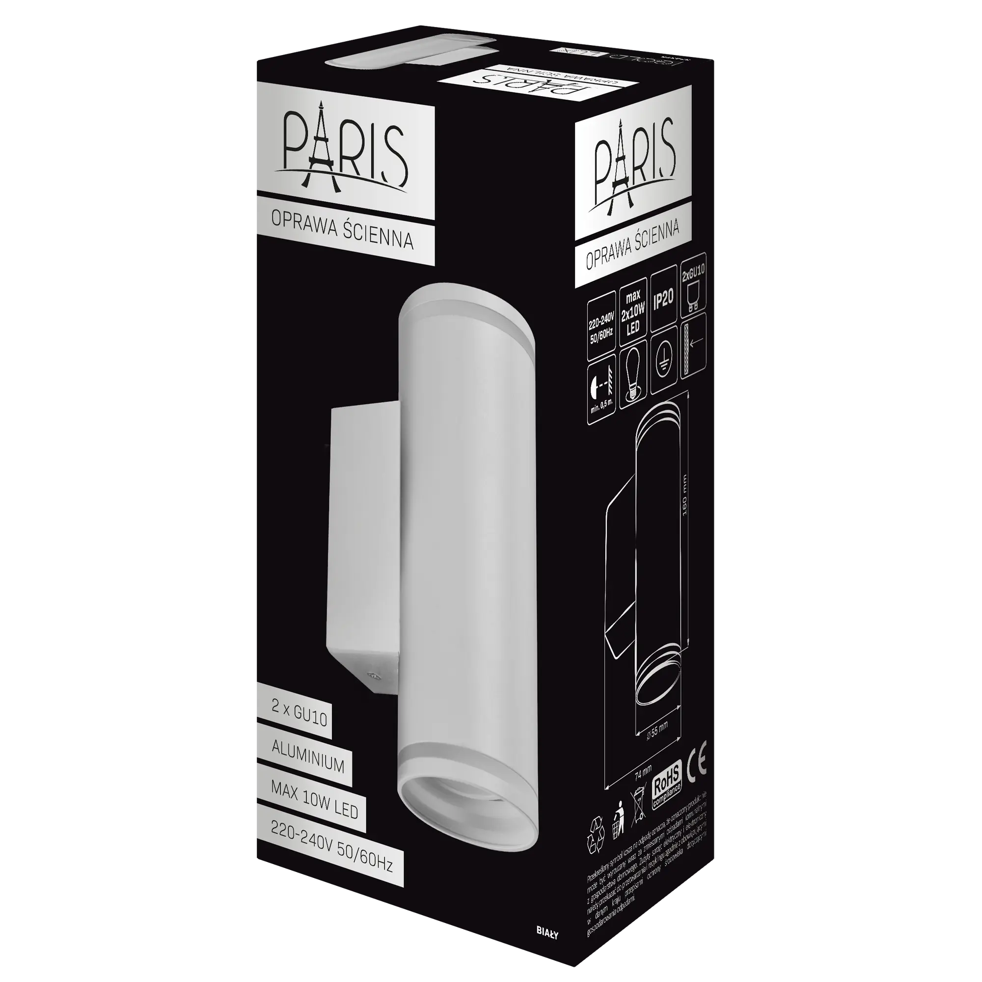 Kinkiet Paris biały 2 x GU10 Goldlux - 7