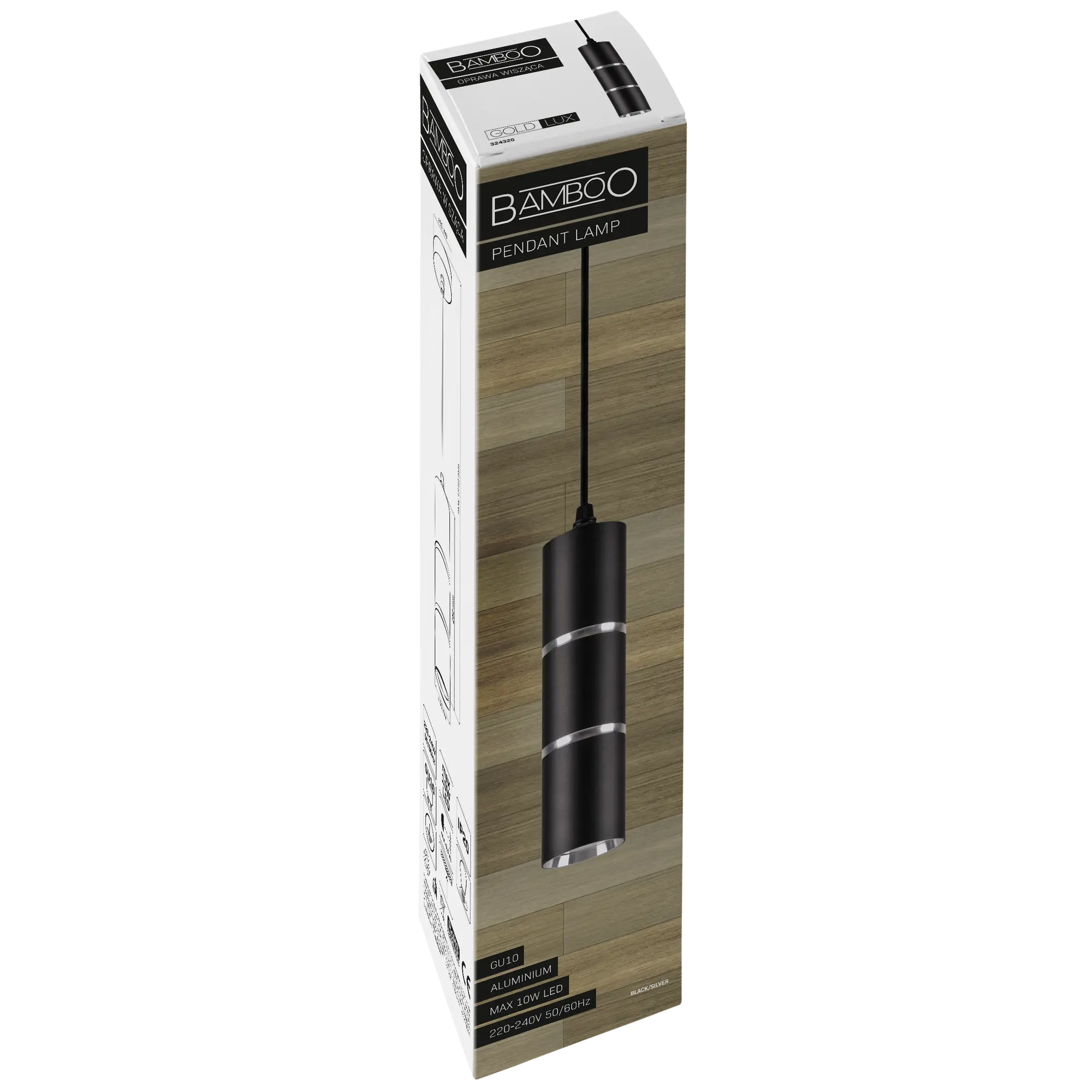 Lampa wisząca Bamboo czarno-srebrna GU10 Goldlux - 7