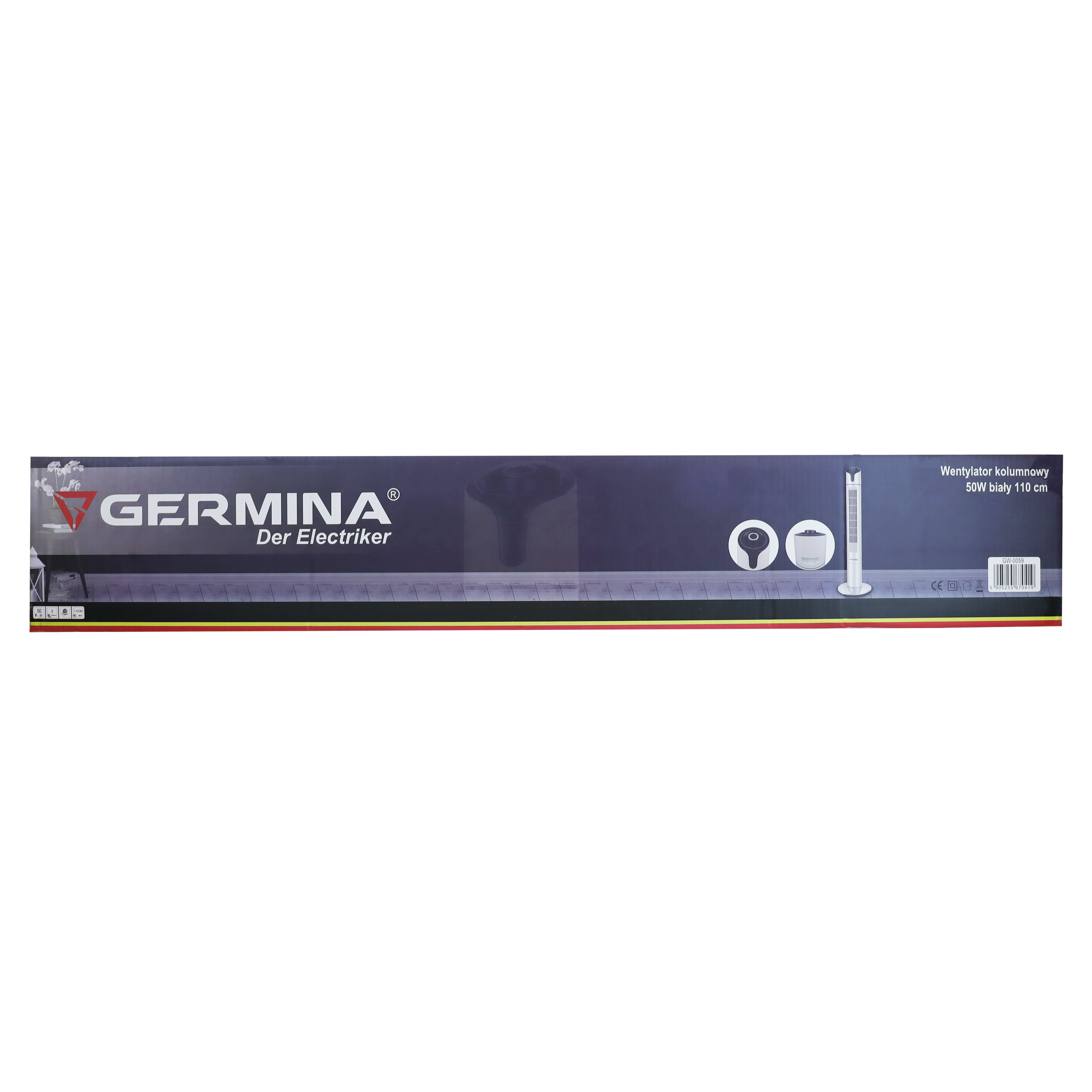 Wentylator kolumnowy 110cm 50W biały GERMINA DER ELECTRIKER - 4
