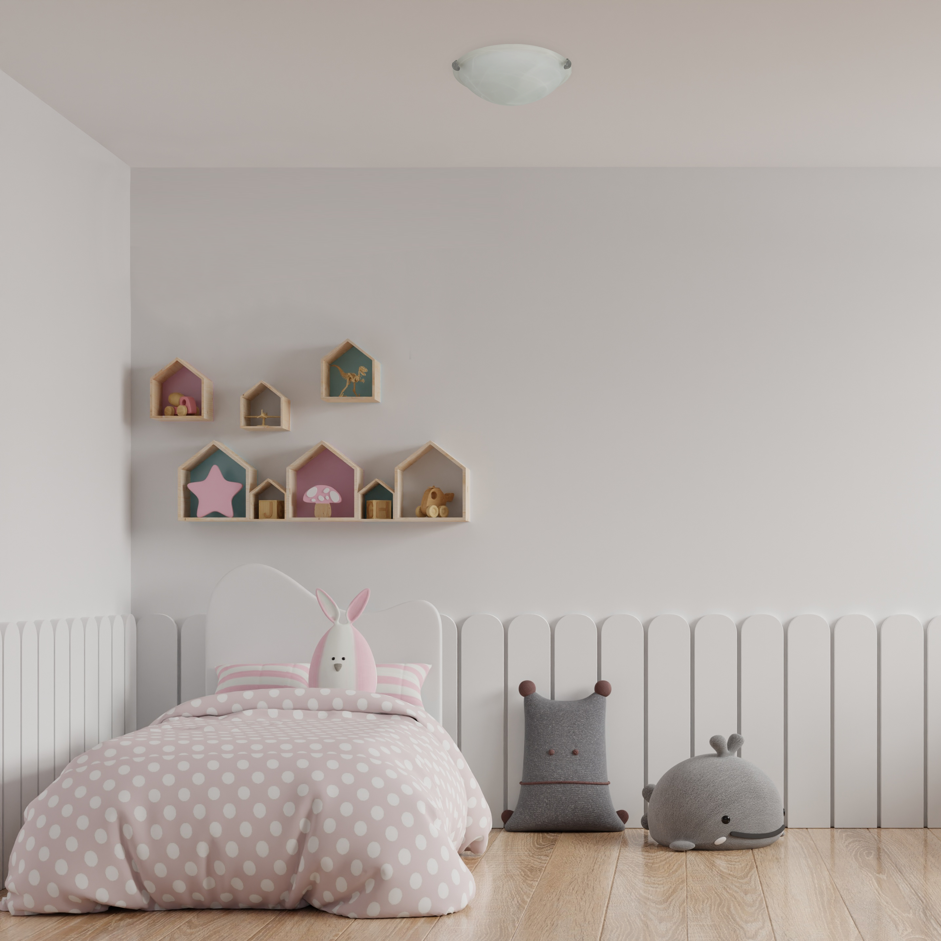 Plafonnier 1 x E27, verre, Island, INSPIRE D.30 cm - 5