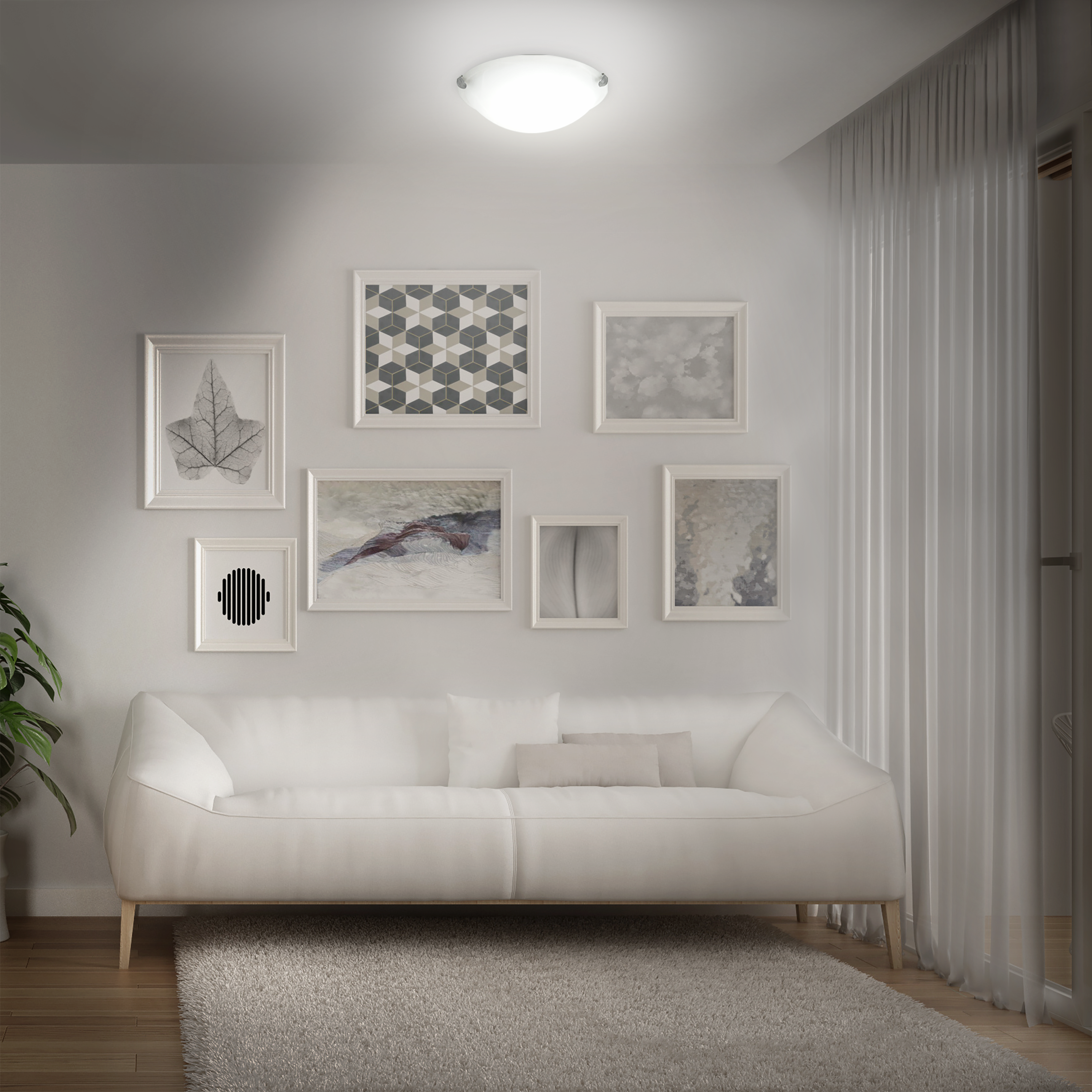 Plafon Island biały 2 x E27 śr. 40 cm Inspire - 5