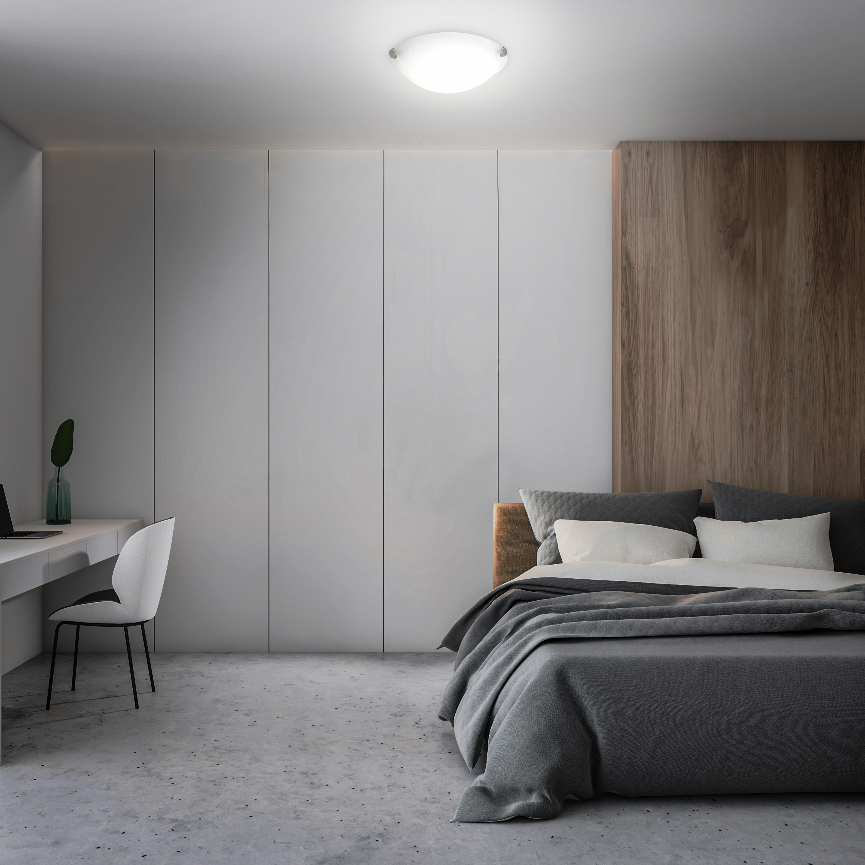 Plafonnier 1 x E27, verre, Island, INSPIRE D.30 cm - 3