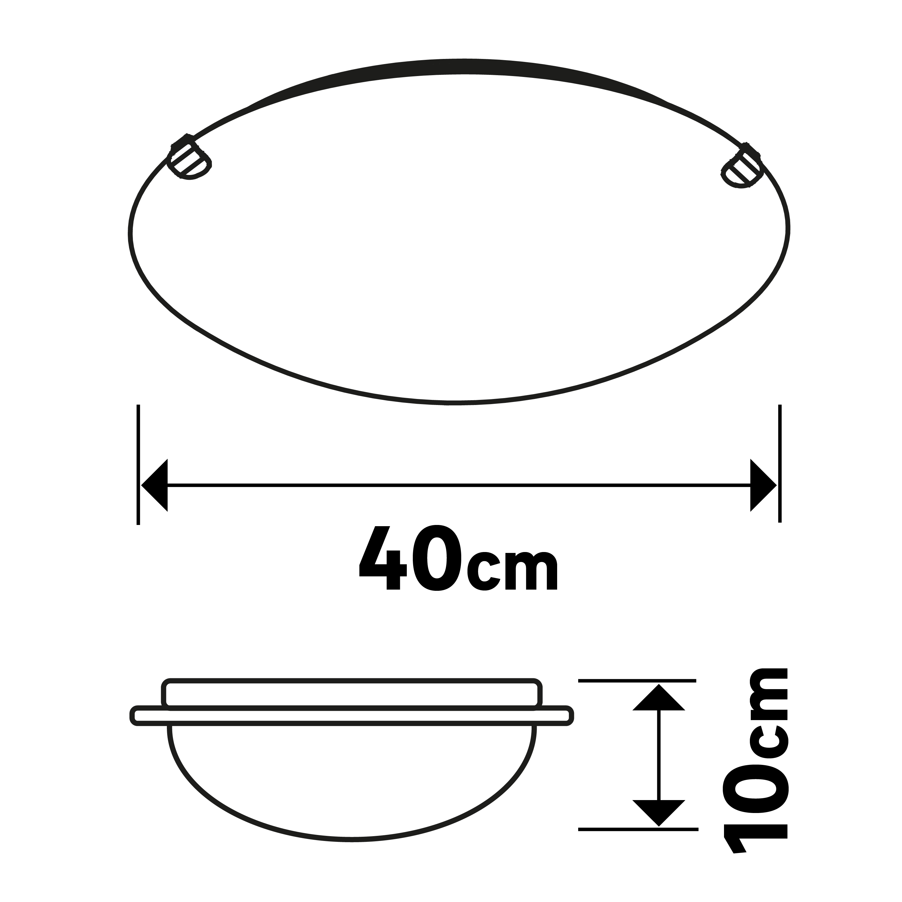 Plafon Island biały 2 x E27 śr. 40 cm Inspire - 6
