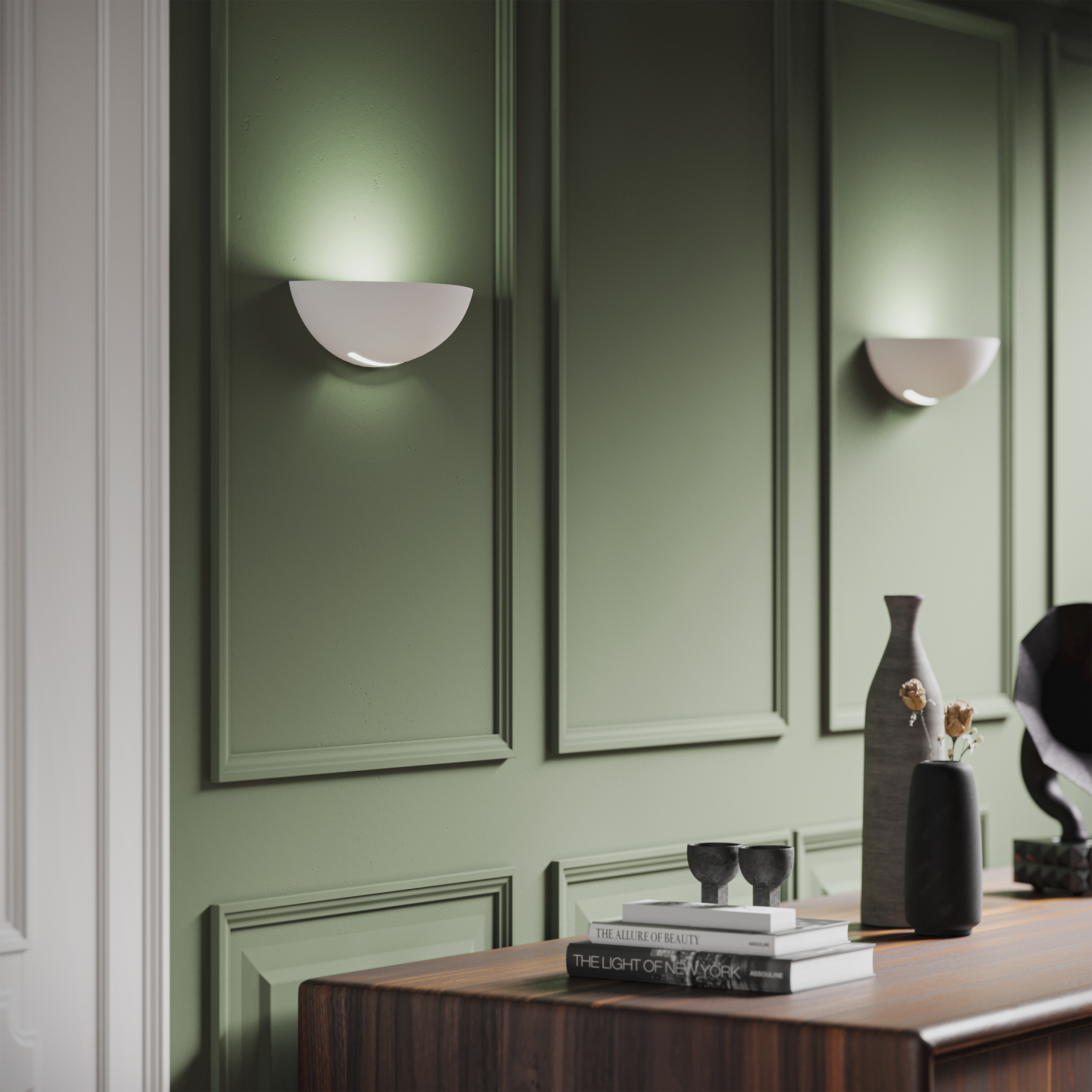 Candeeiro de parede inspire SESTRIERE E27 31cm 1 luz branco - 13