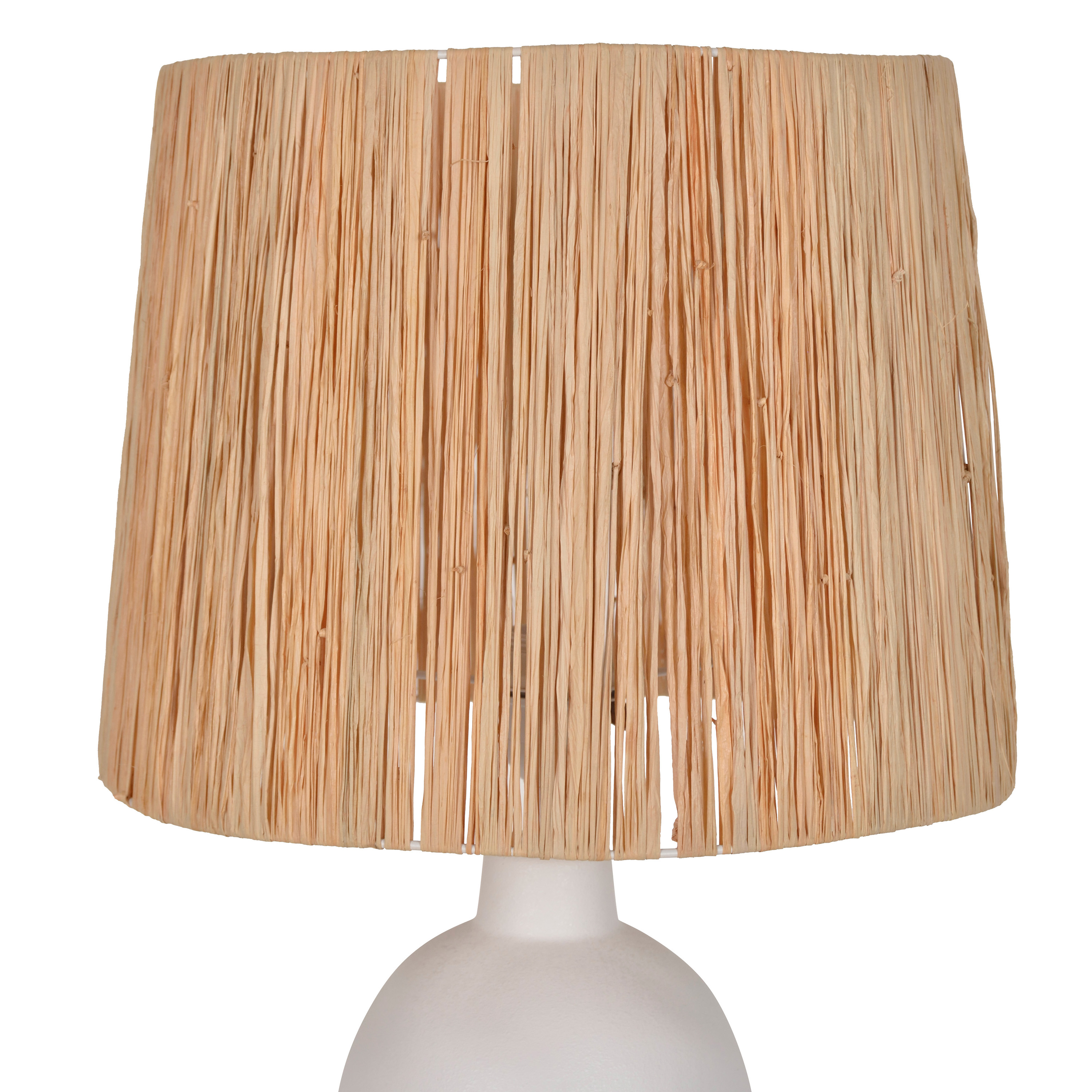 Lampa stołowa Bomoa biała raffia E27 Inspire - 17