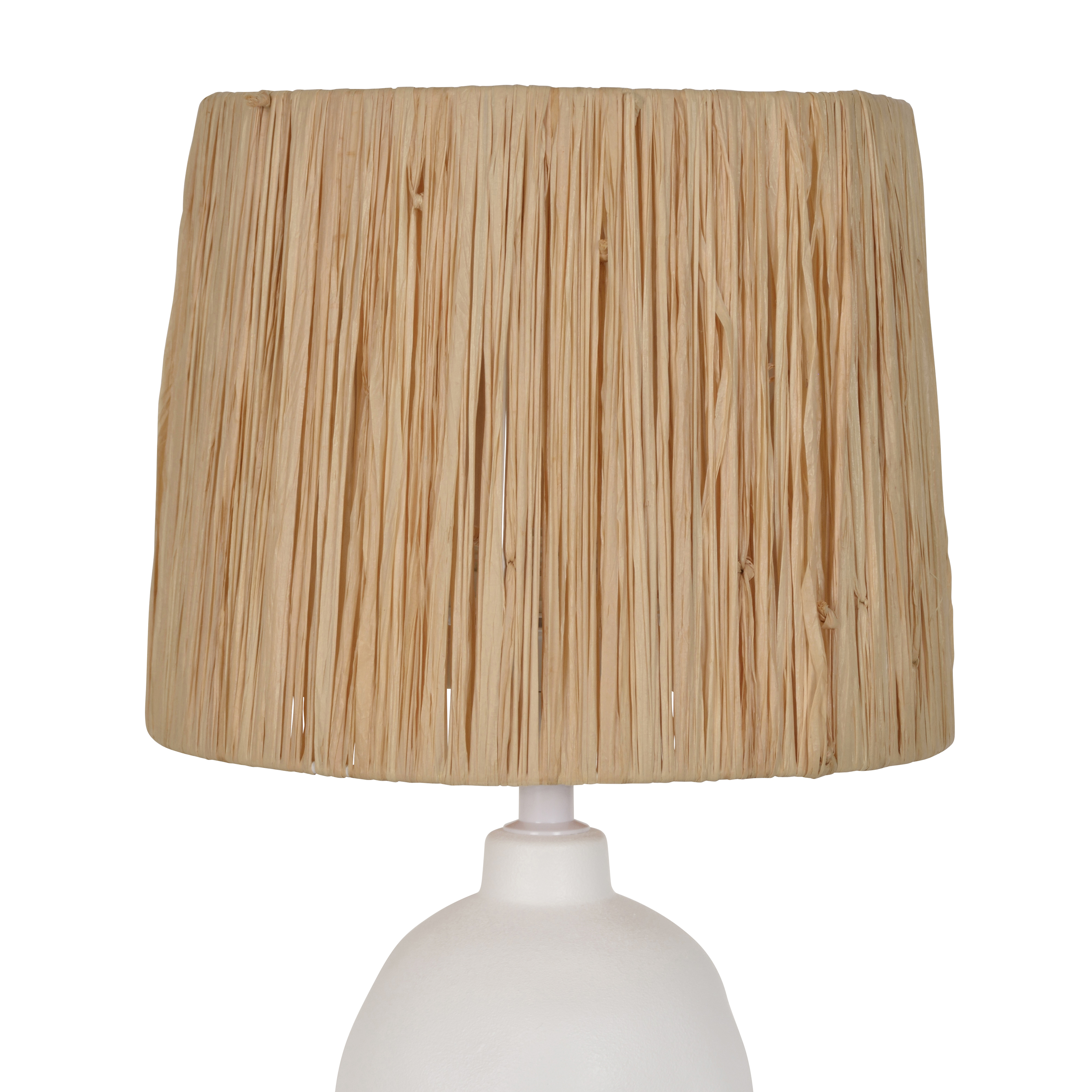 Lampa stołowa Bomoa biała raffia E27 Inspire - 24
