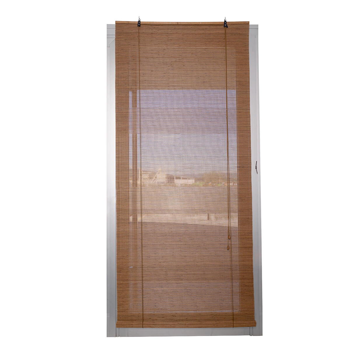 Estor enrollable translúcido  con cordón Bambú Nogal bambú liso nogal  de 100x250cm - 4