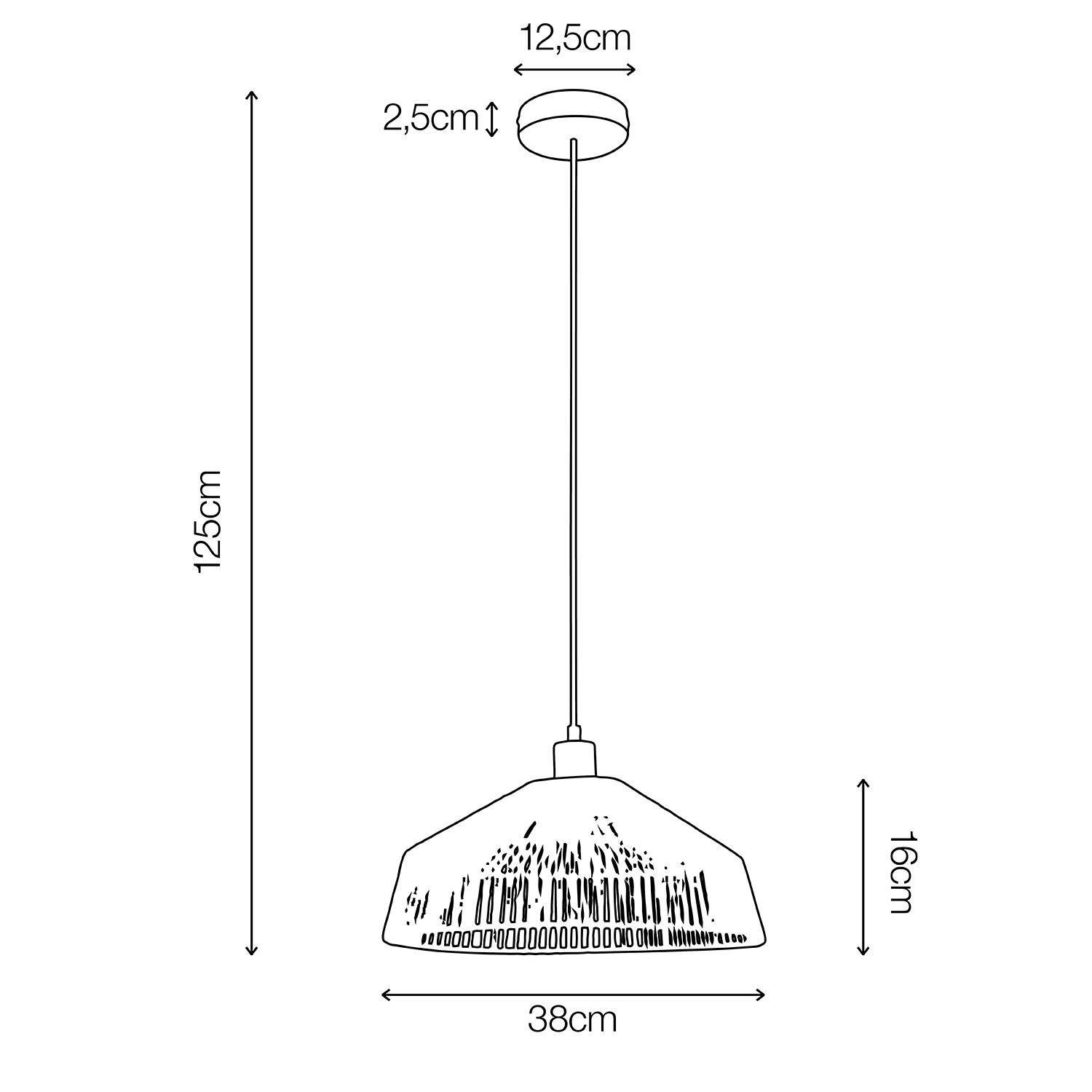 Suspension Mikona papier, beige, Diam.38 cm INSPIRE, E27 - 10