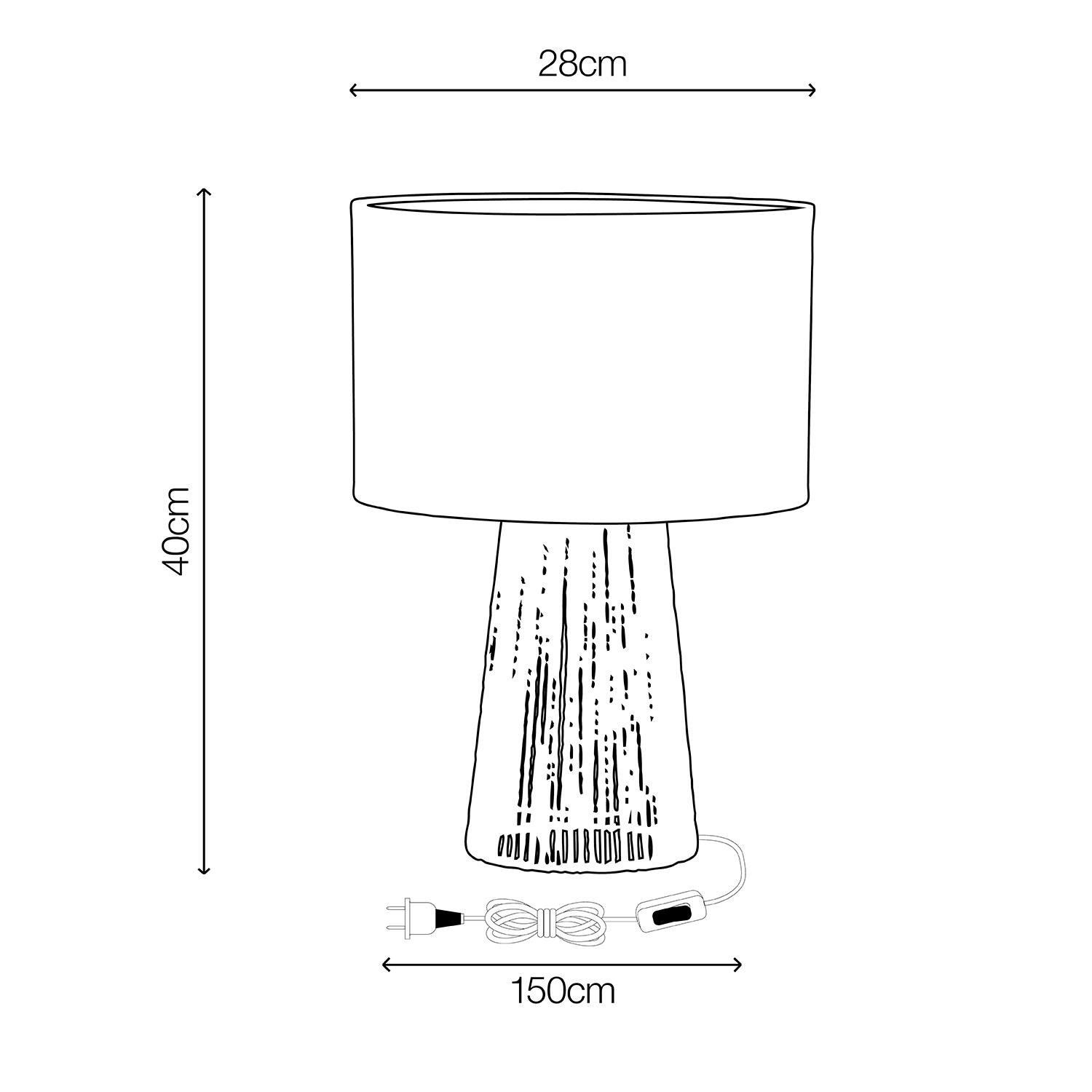 Lampe Mikona, acier, beige, H.40 cm INSPIRE, E27 - 9