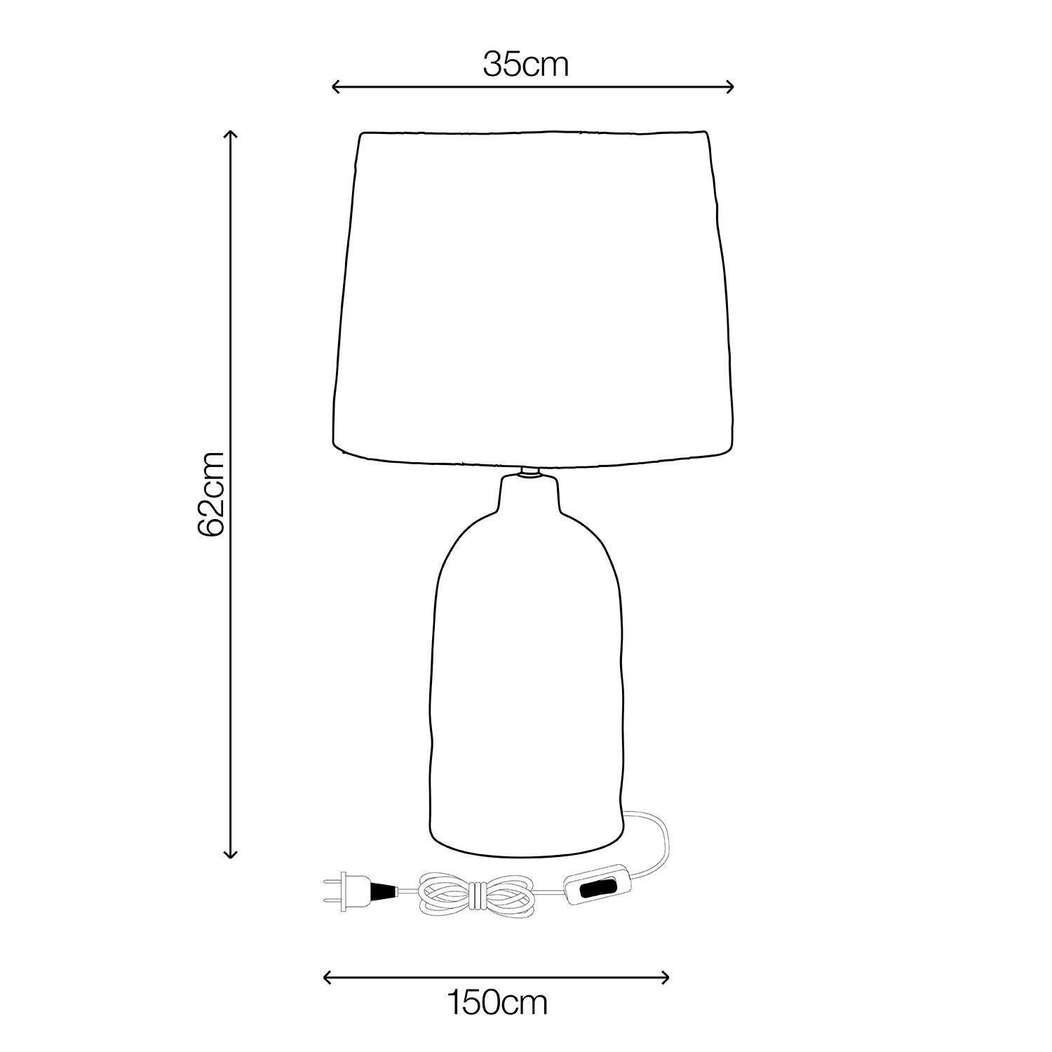 Candeeiro de mesa Inspire BOMOA e27 d35cm branco - 8