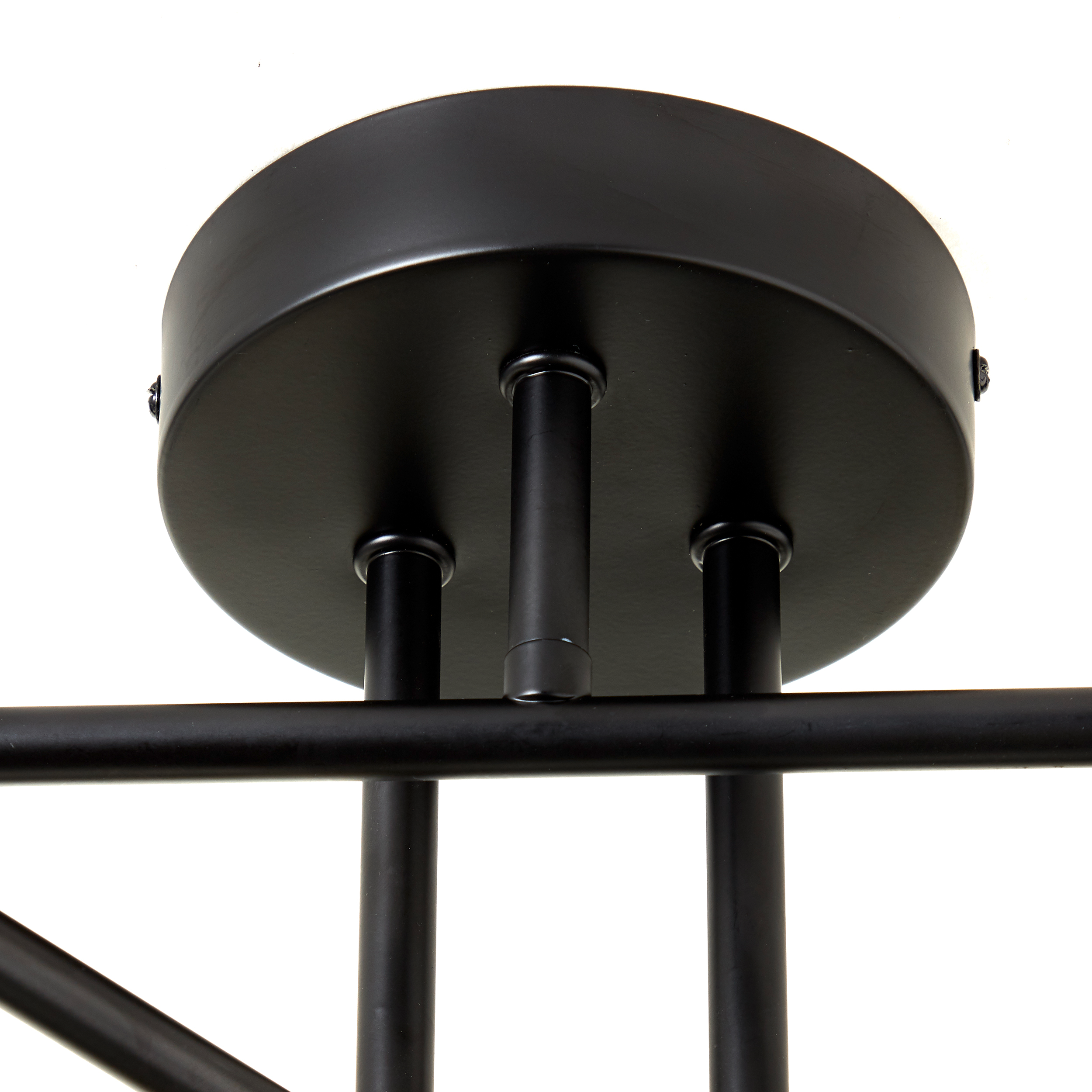 Plafonnier, 6 x E27, design métal noir, Lina, INSPIRE, L.60 cm - 9