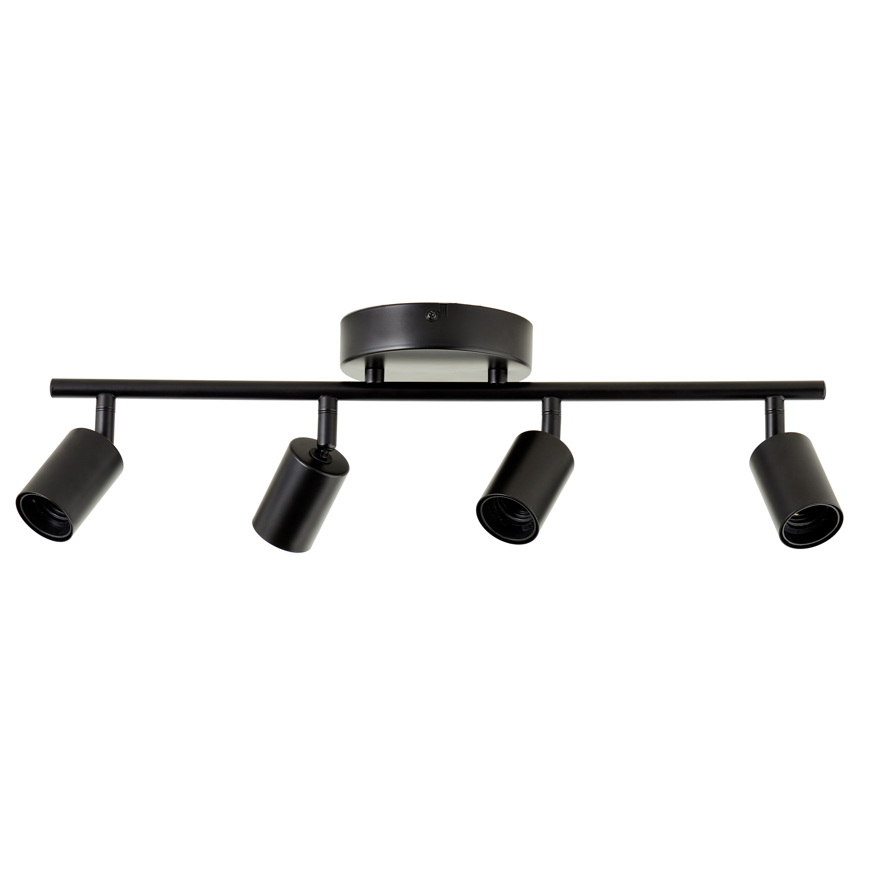 Rampe 4 spots, métal noir, E27, INSPIRE Lina - 7