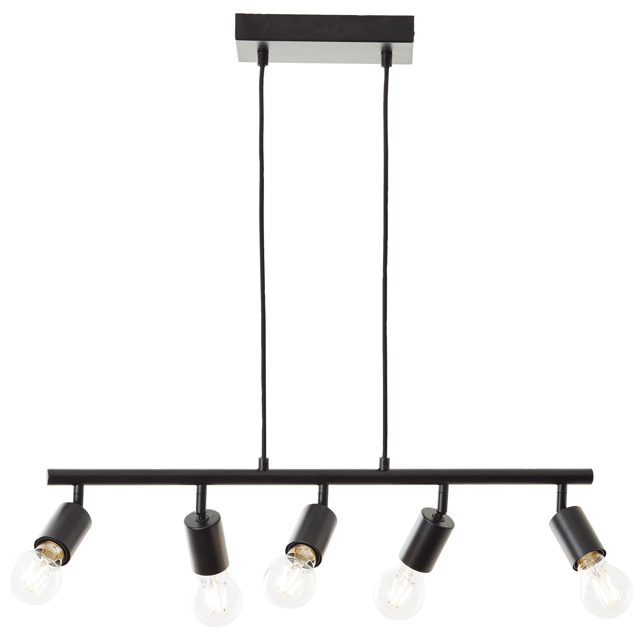 Suspension Lina, acier, noir, Diam.4.2 cm INSPIRE, E27