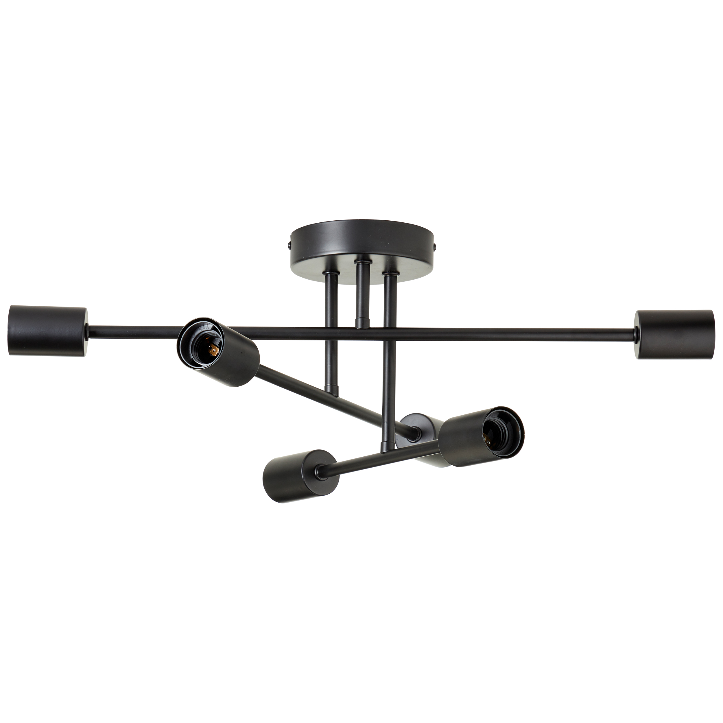 Plafonnier, 6 x E27, design métal noir, Lina, INSPIRE, L.60 cm - 8