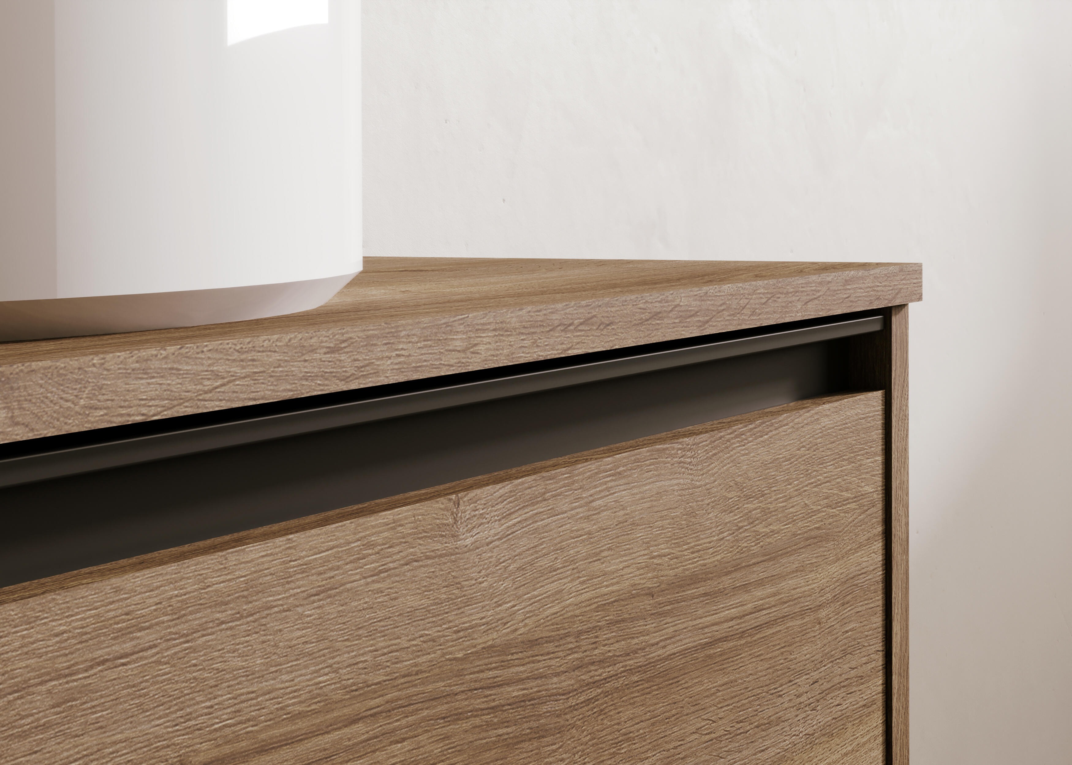 Mueble de baño con lavabo  Klein roble oscuro mate 60x35 cm - 6