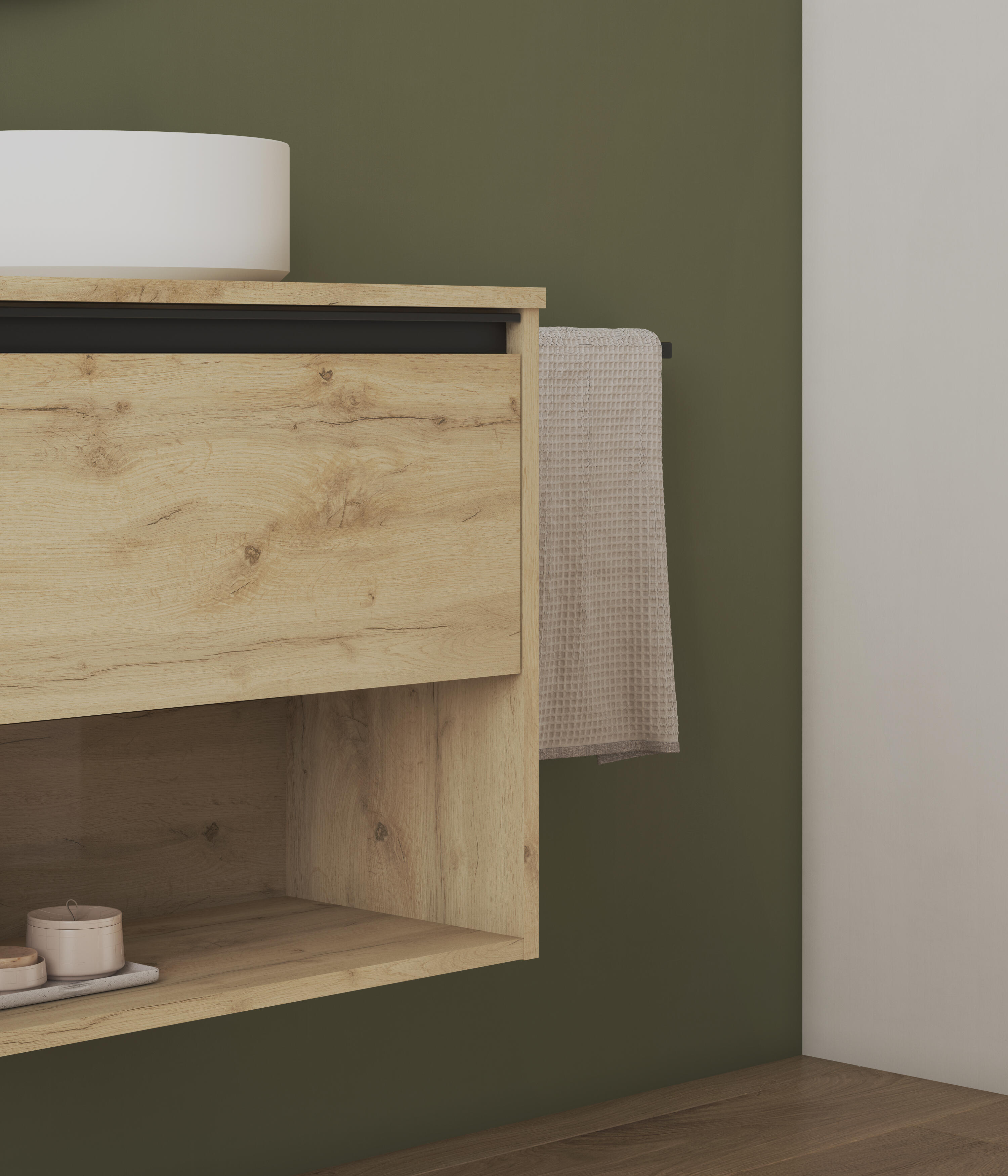 Mueble de baño con lavabo  Klein roble claro mate 70x35 cm - 5