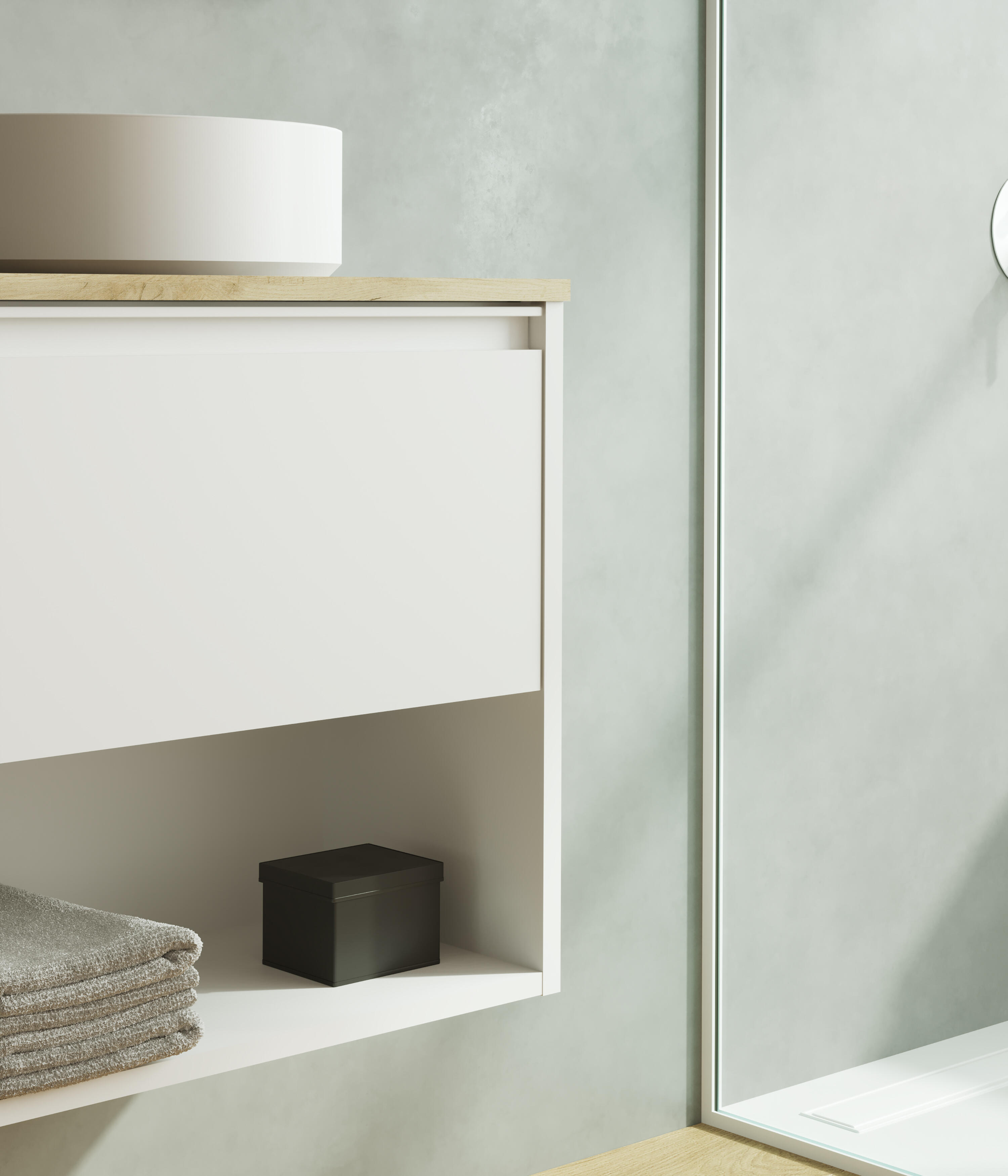 Mueble de baño con lavabo  Klein blanco mate 60x35 cm - 4