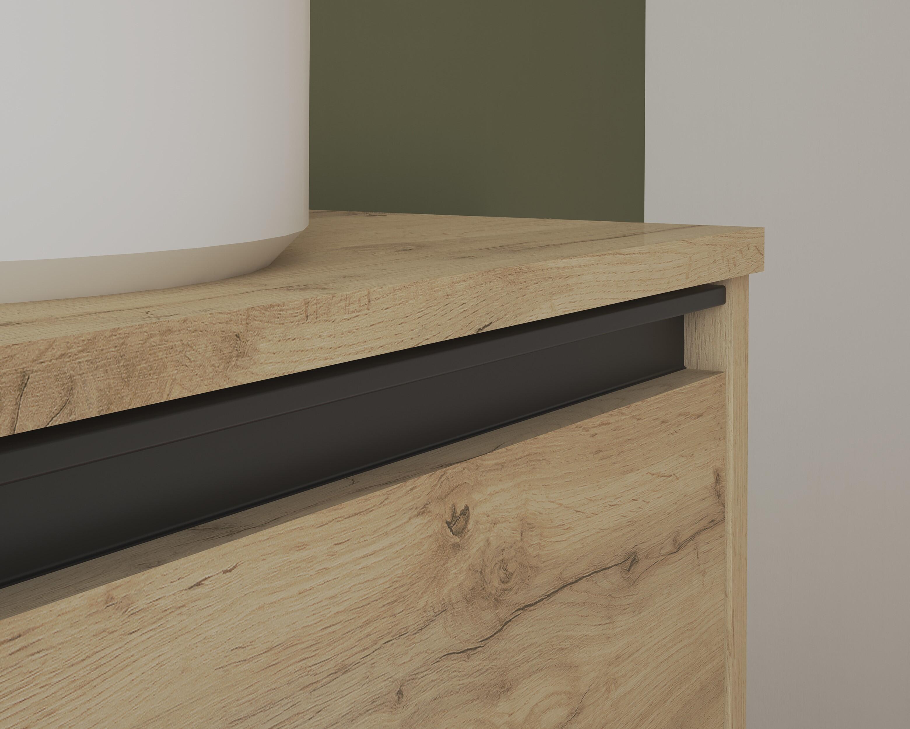 Mueble de baño con lavabo  Klein roble claro mate 50x35 cm - 5