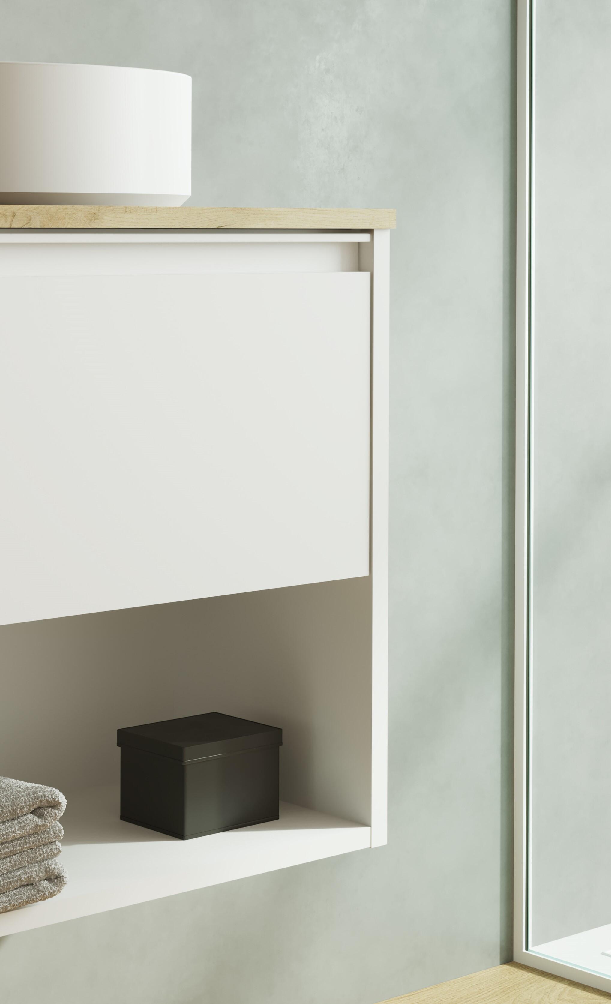 Mueble de baño con lavabo  Klein blanco brillante 50x35 cm - 5