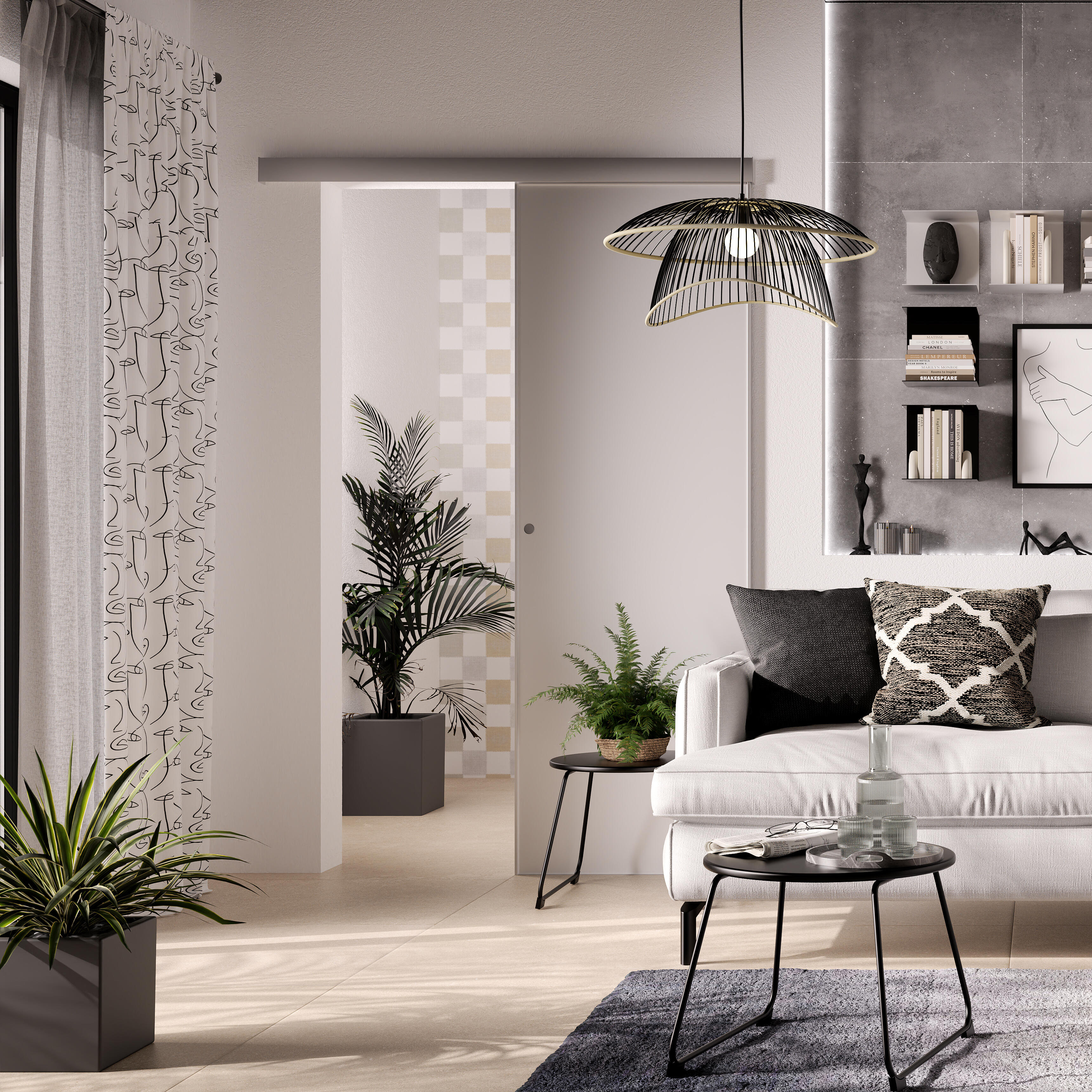 Mesa de apoio Naterial Timea 48 cm cinzento escuro - 3