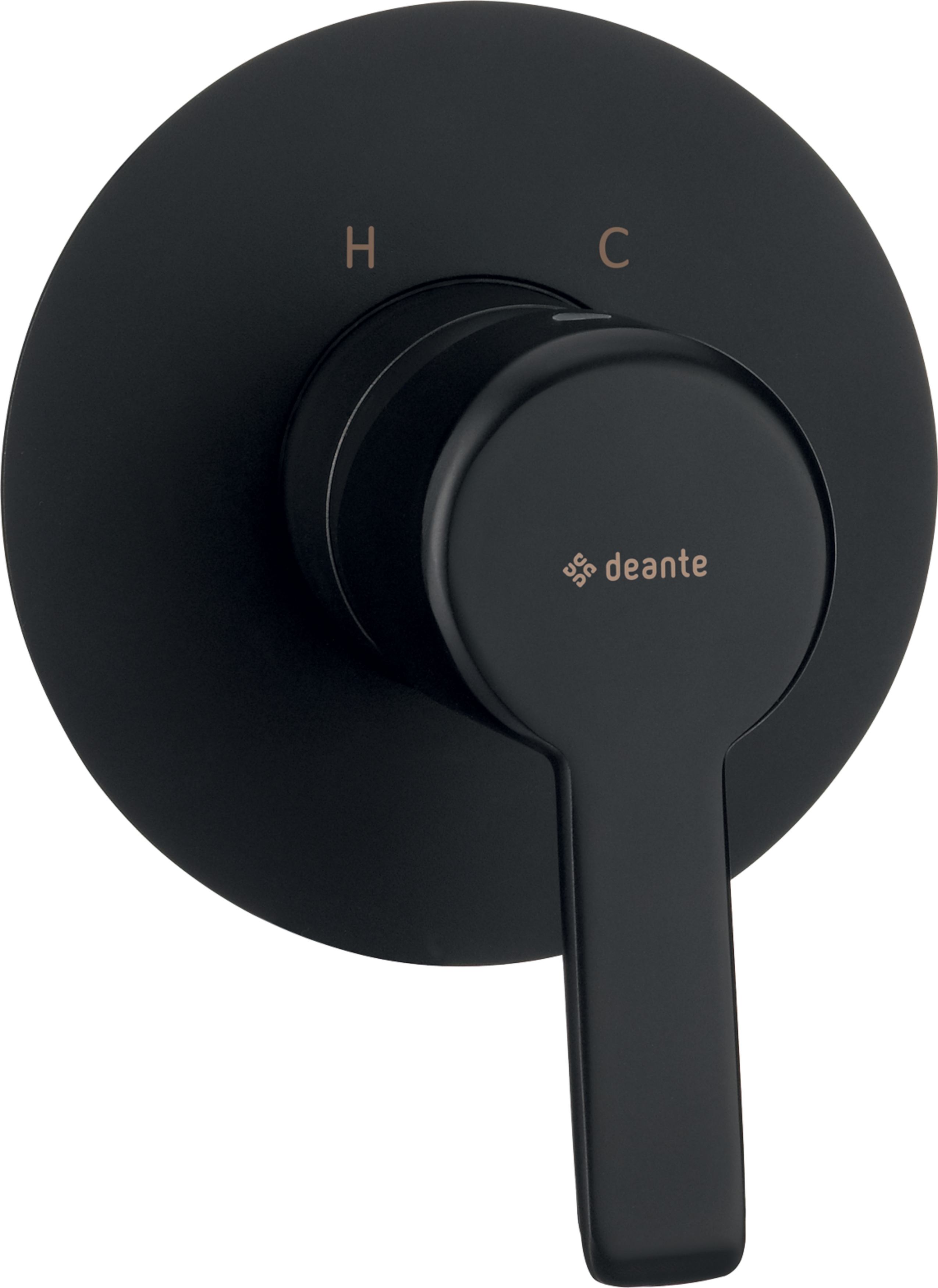 Bateria podtynkowa prysznicowa czarna Cejlo 1F Deante