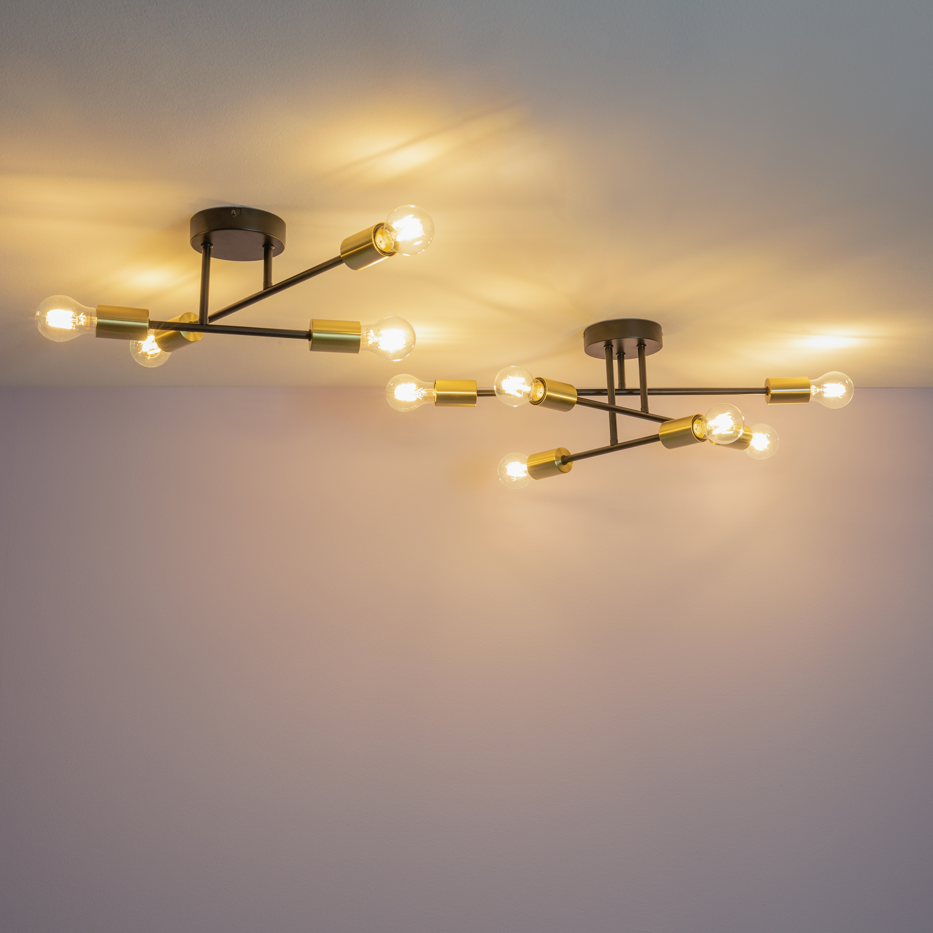 Lampa sufitowa Lina czarno-złota 4 x E27 Inspire - 12