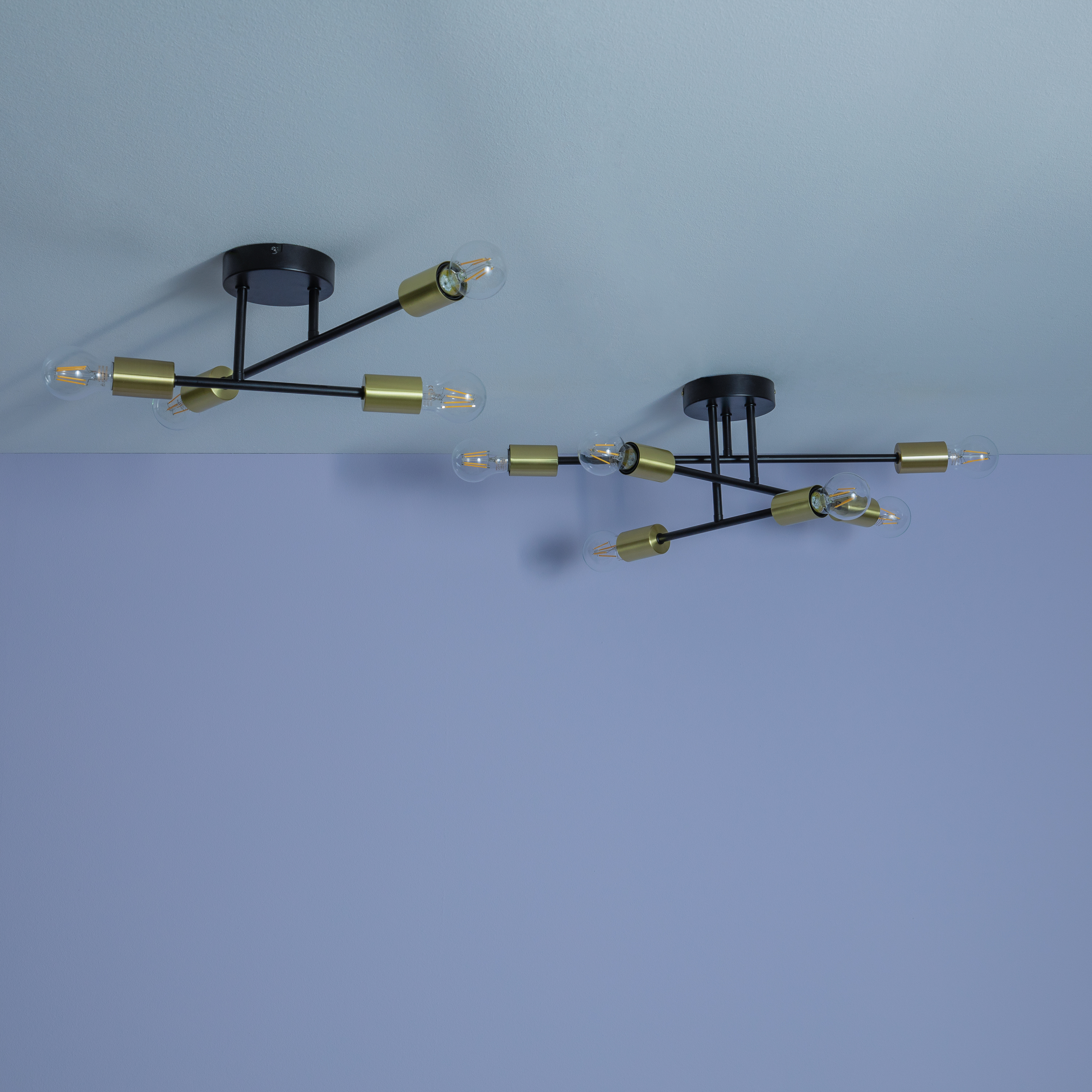 Lampa sufitowa Lina czarno-złota 4 x E27 Inspire - 10