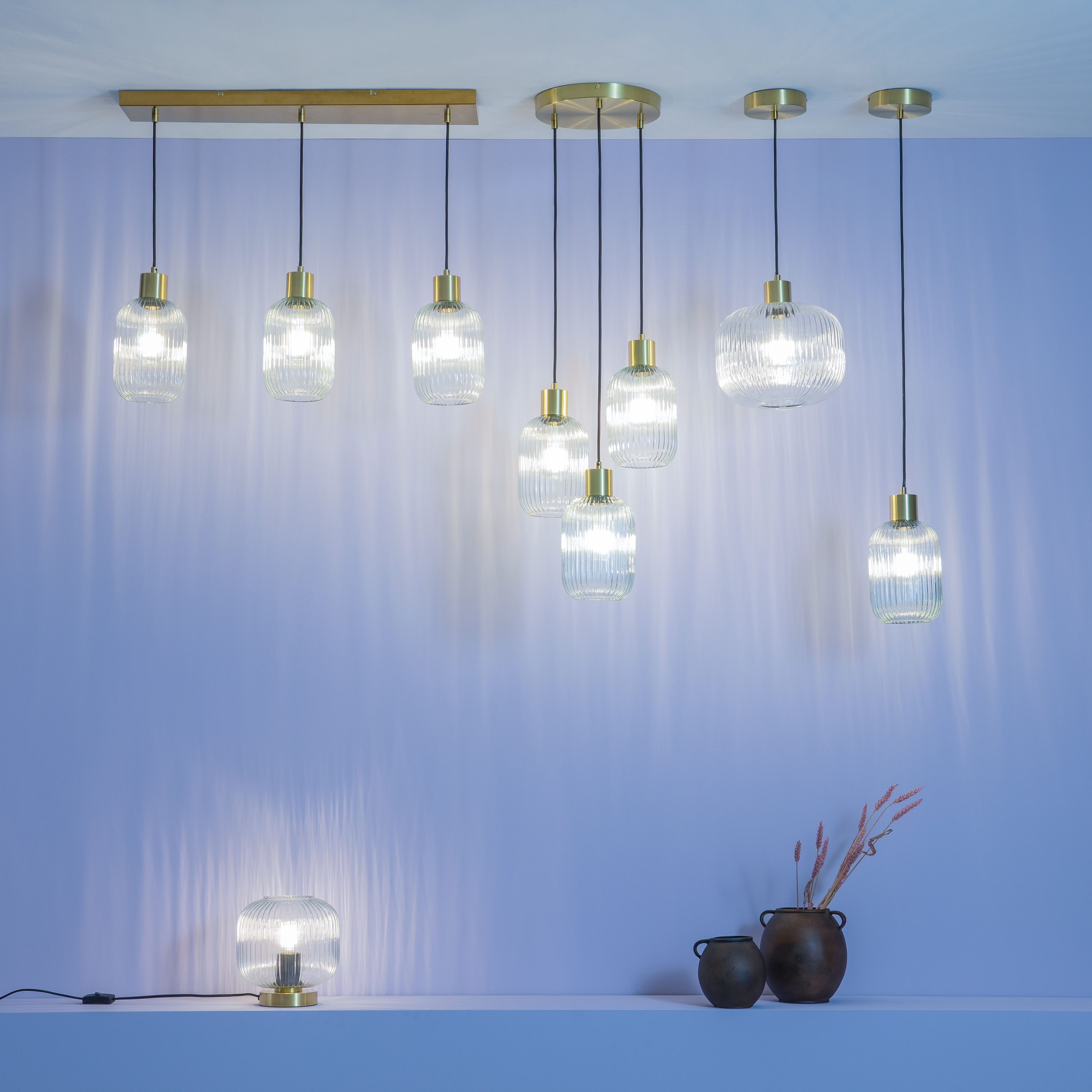 Lampa wisząca Dipsy szkło 3 x E27 Inspire - 18