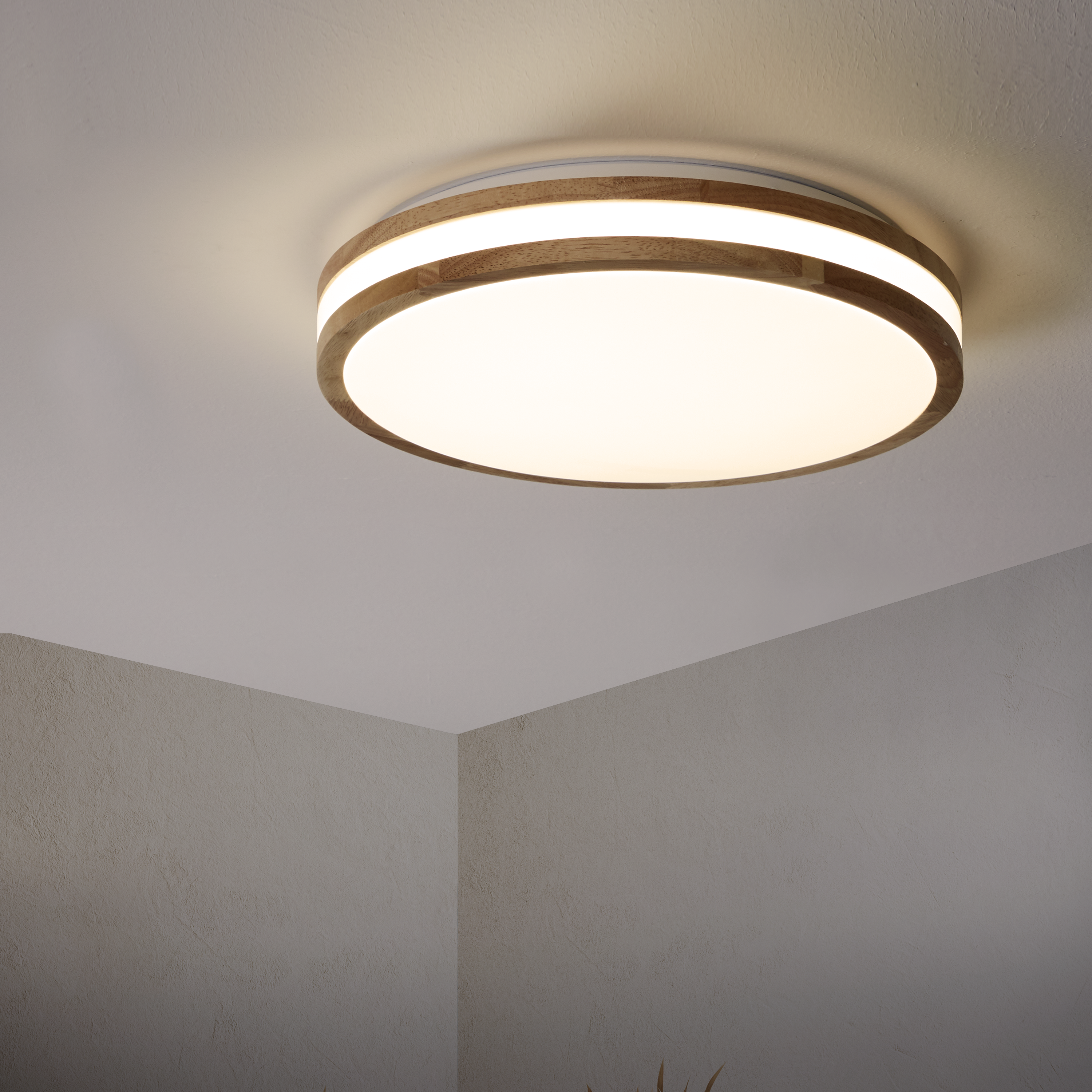 Plafonnier led, design, bois, 3400 lumens, variation de blancs, Kosta, INSPIRE - 5