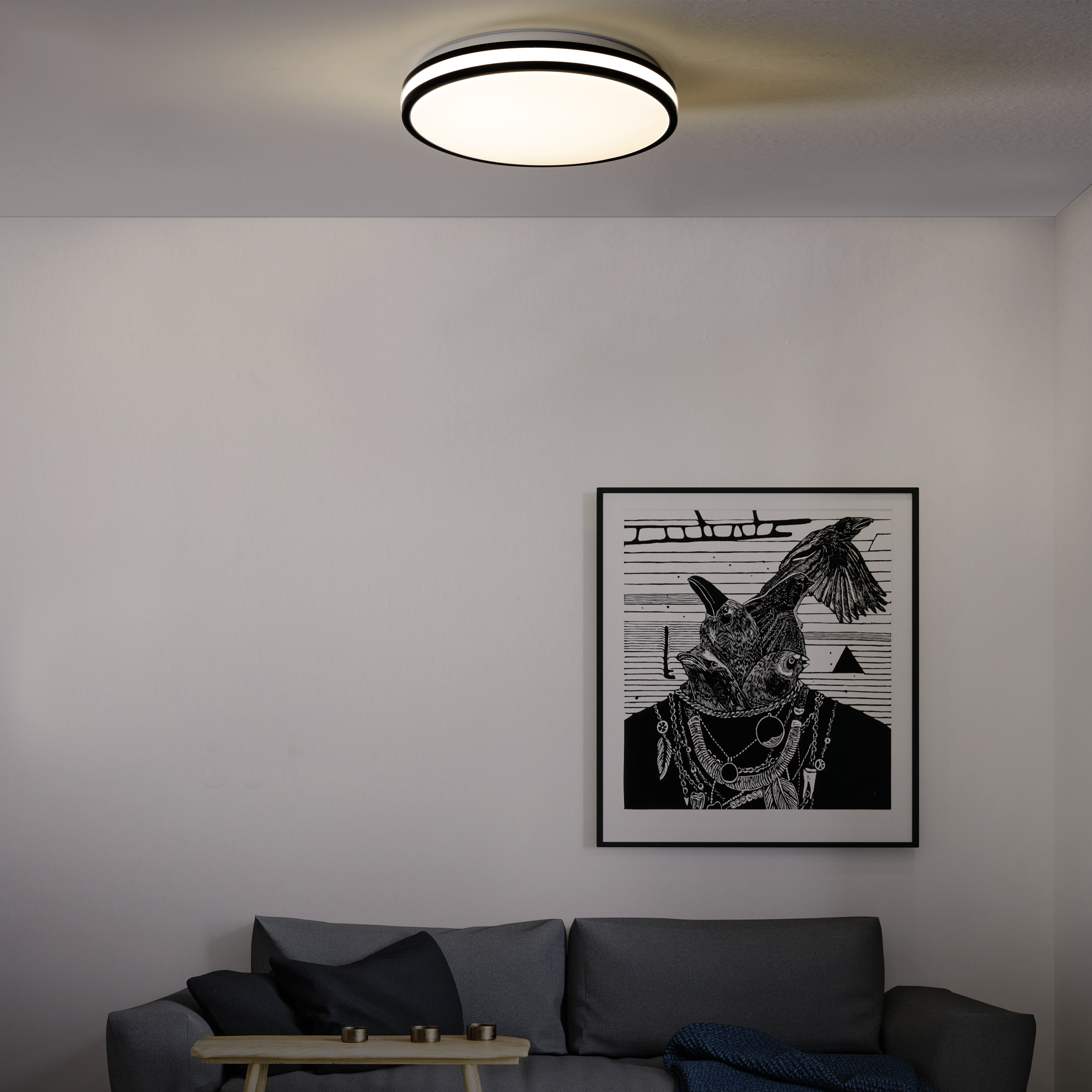 Plafon Kosta czarny śr. 40 cm LED Inspire - 5
