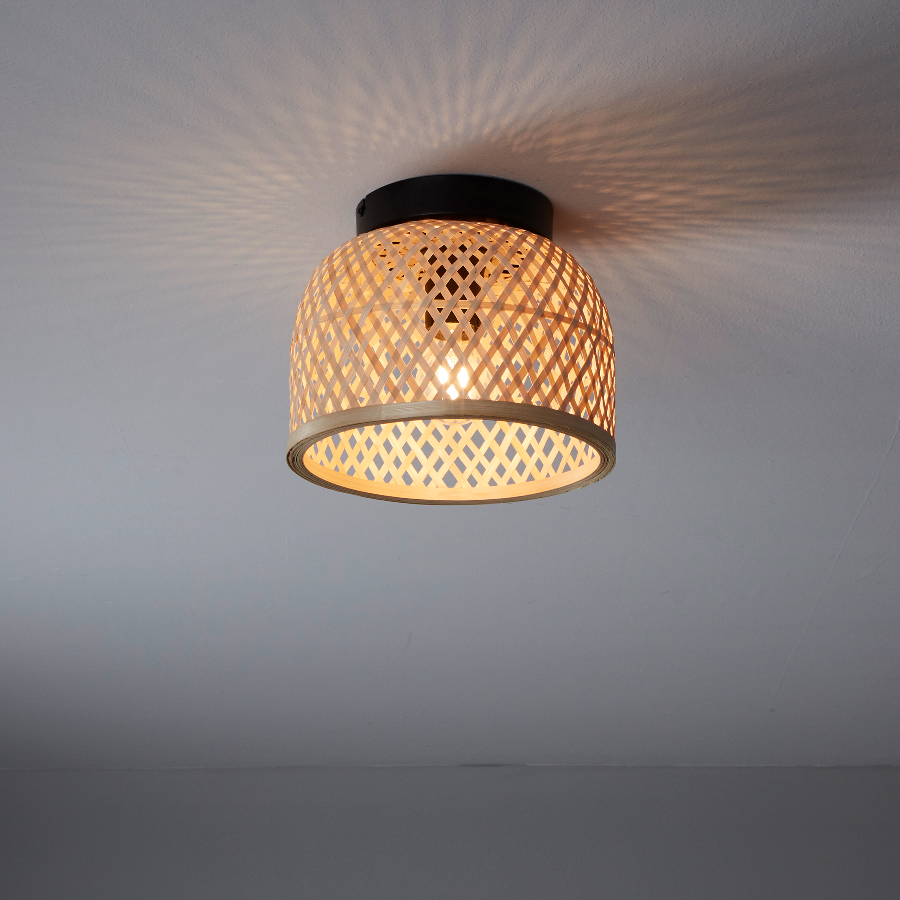 Lampa sufitowa Ninon czarna bambus E27 Inspire - 7