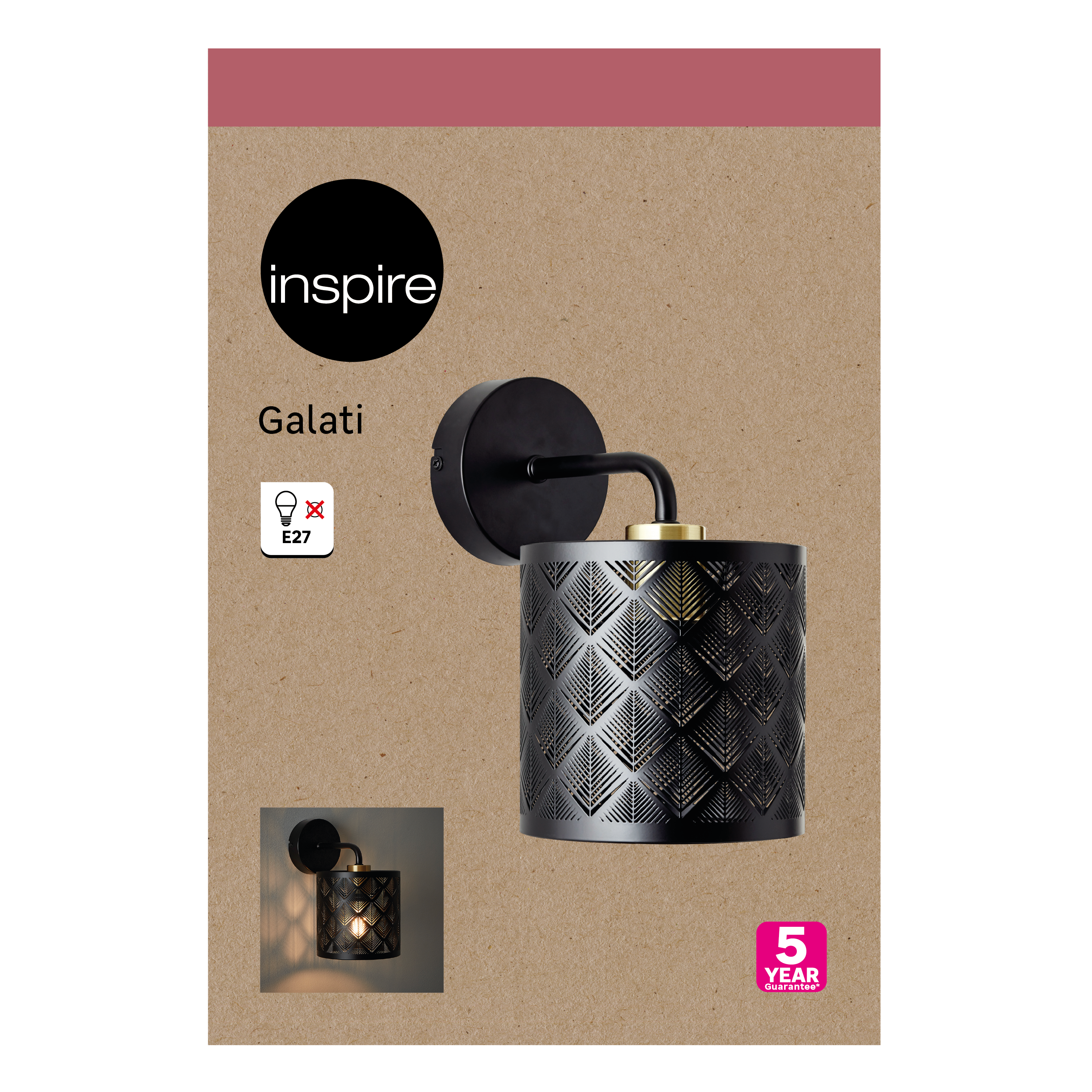 Kinkiet Galati czarny E27 Inspire - 18